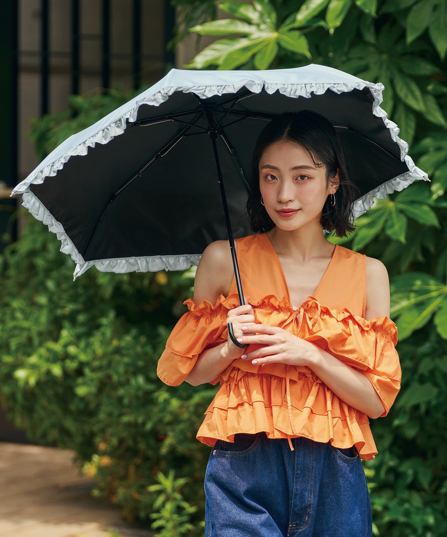 遮光クラシックフリル ミニ Wpc. ギフト対象 日傘 折りたたみ 晴雨兼用