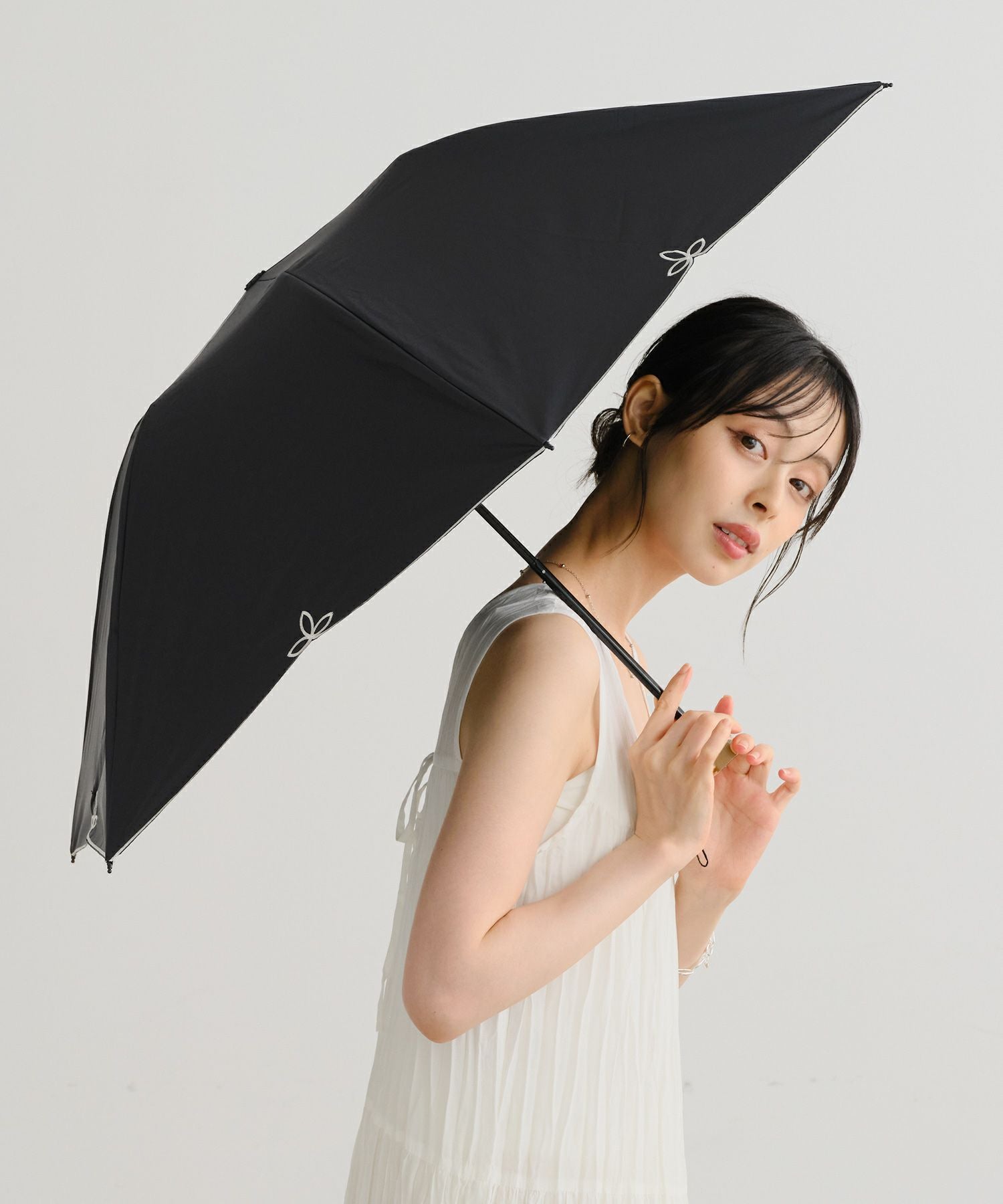 遮光ドームワイドスカラップ ミニ ギフト対象 日傘 折りたたみ傘 晴雨