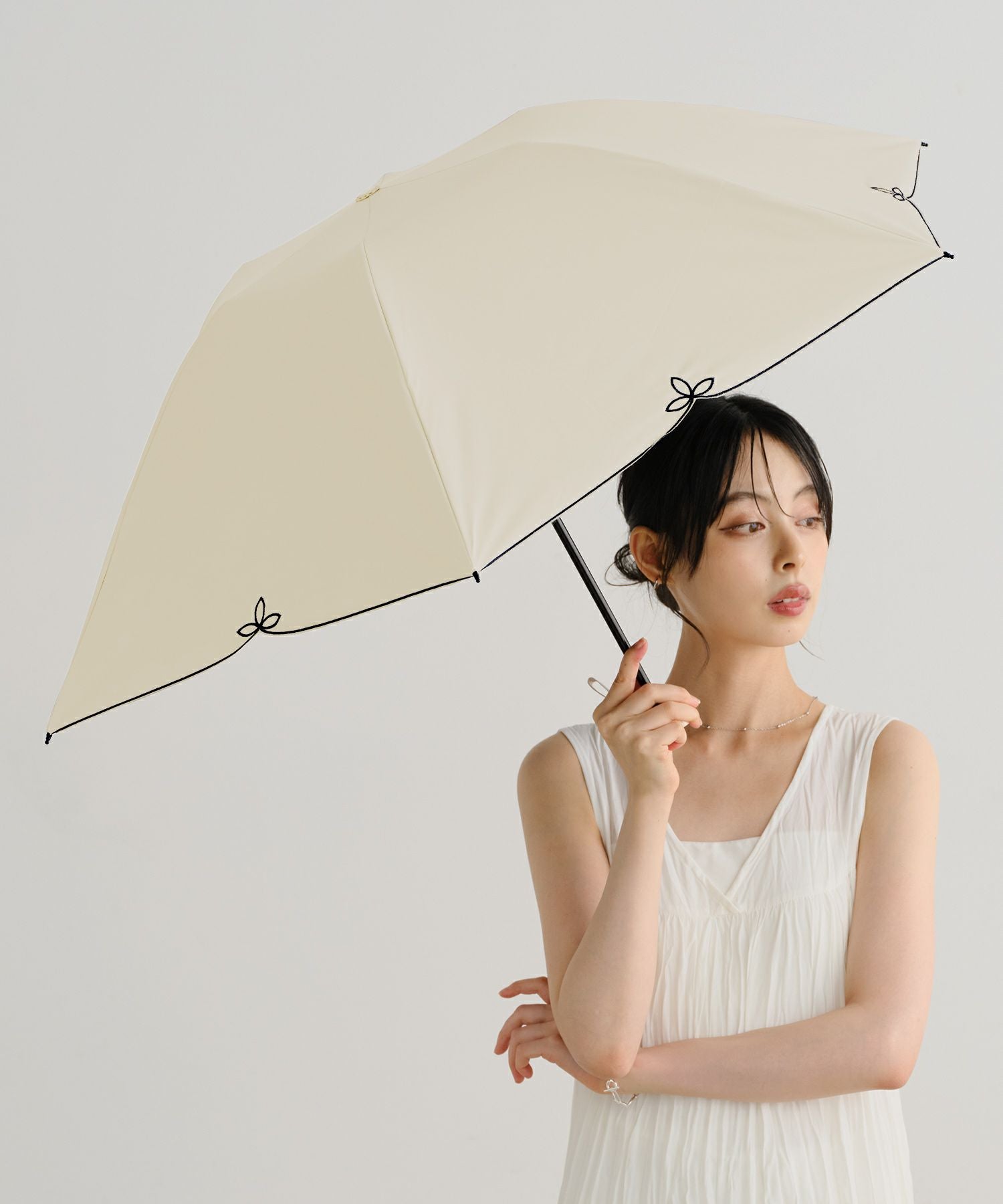 遮光ドームワイドスカラップ ミニ ギフト対象 日傘 折りたたみ傘 晴雨