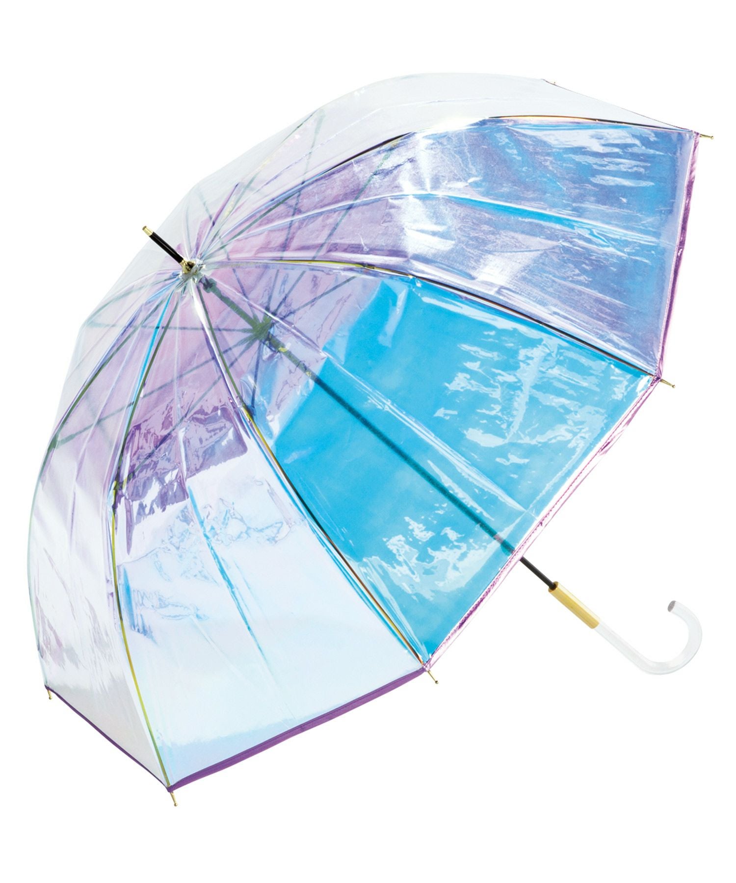 パイピング シャイニーアンブレラ shiny plastic umbrella 長傘 雨傘