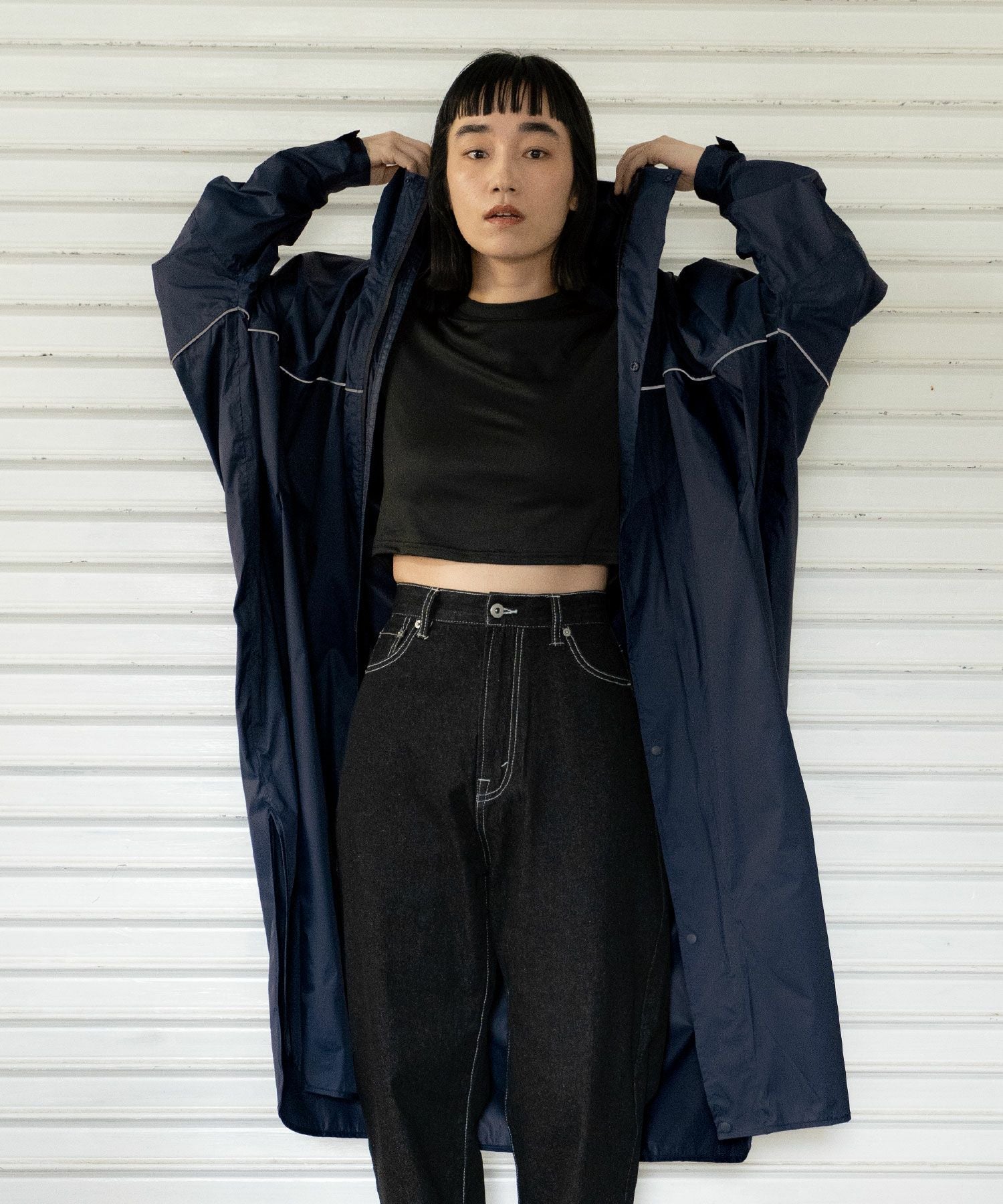 730　芽風　38　ポンチョブルゾン 25SS/NEW デザインポンチョ【61U06-02S】MAKA-HOU/ design po