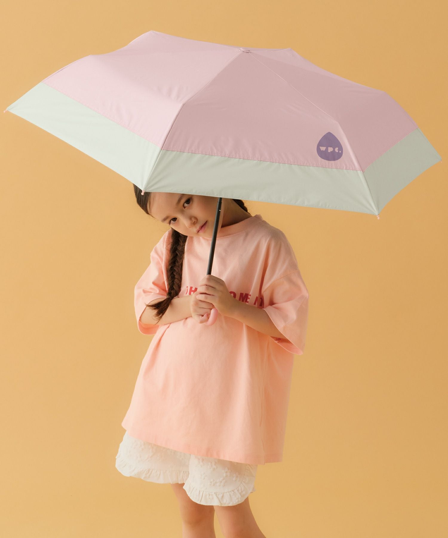 キッズ】遮光切り継ぎ キッズ日傘 折りたたみミニ 晴雨兼用 Wpc. KIDS