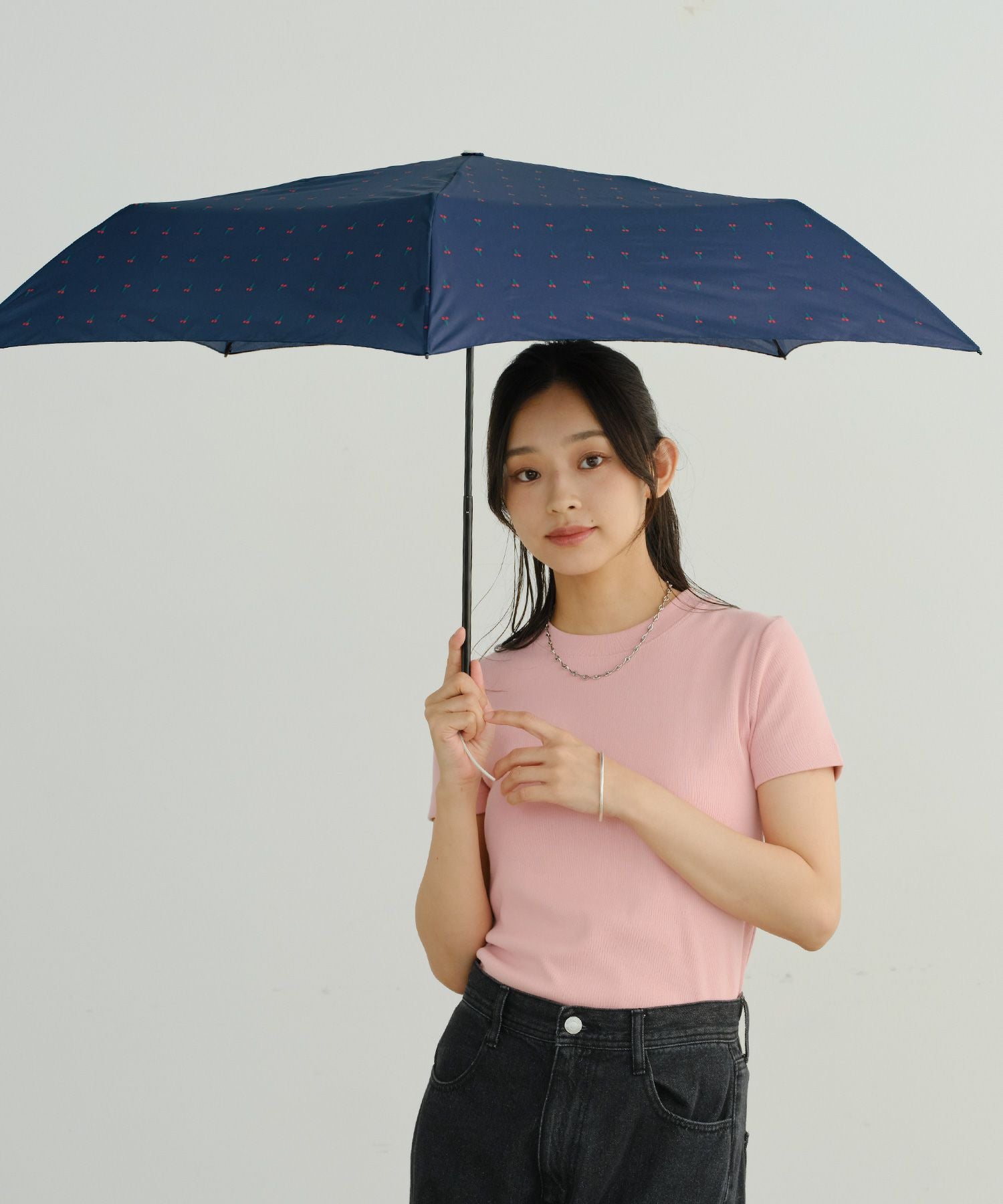 Air-Light]チェリー ミニ 雨傘 折りたたみ傘 晴雨兼用 ギフト対象 Wpc