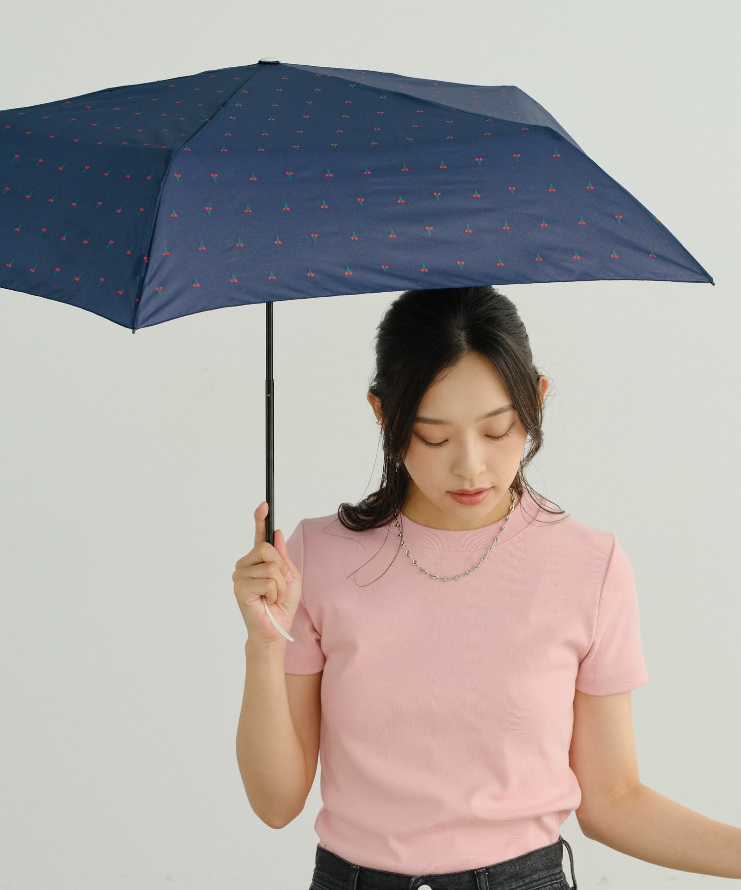 Air-Light]チェリー ミニ 雨傘 折りたたみ傘 晴雨兼用 ギフト対象 Wpc