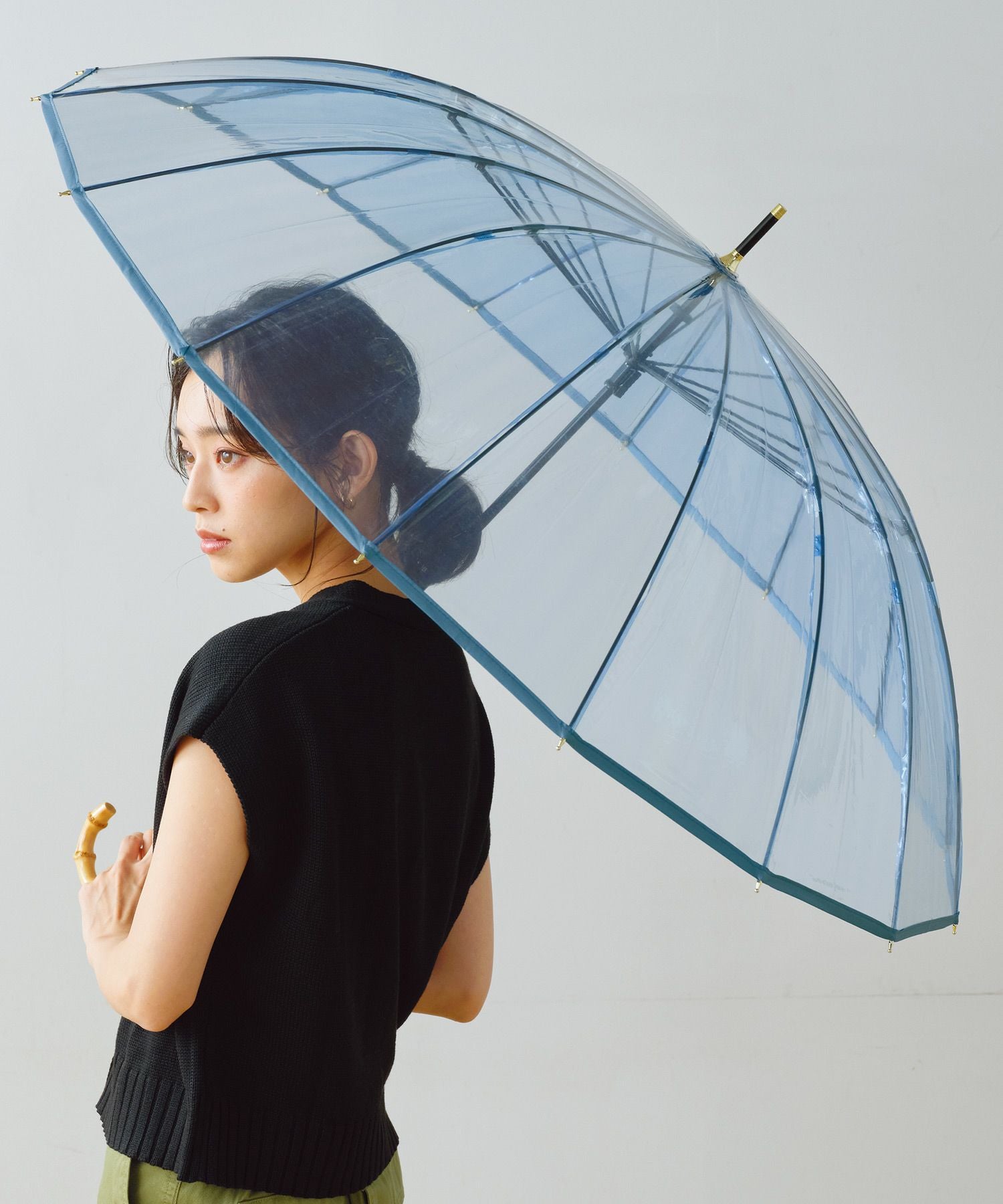 16Kプラスティックパイピング(限定色) Wpc. ビニール傘 長傘 雨傘 16本