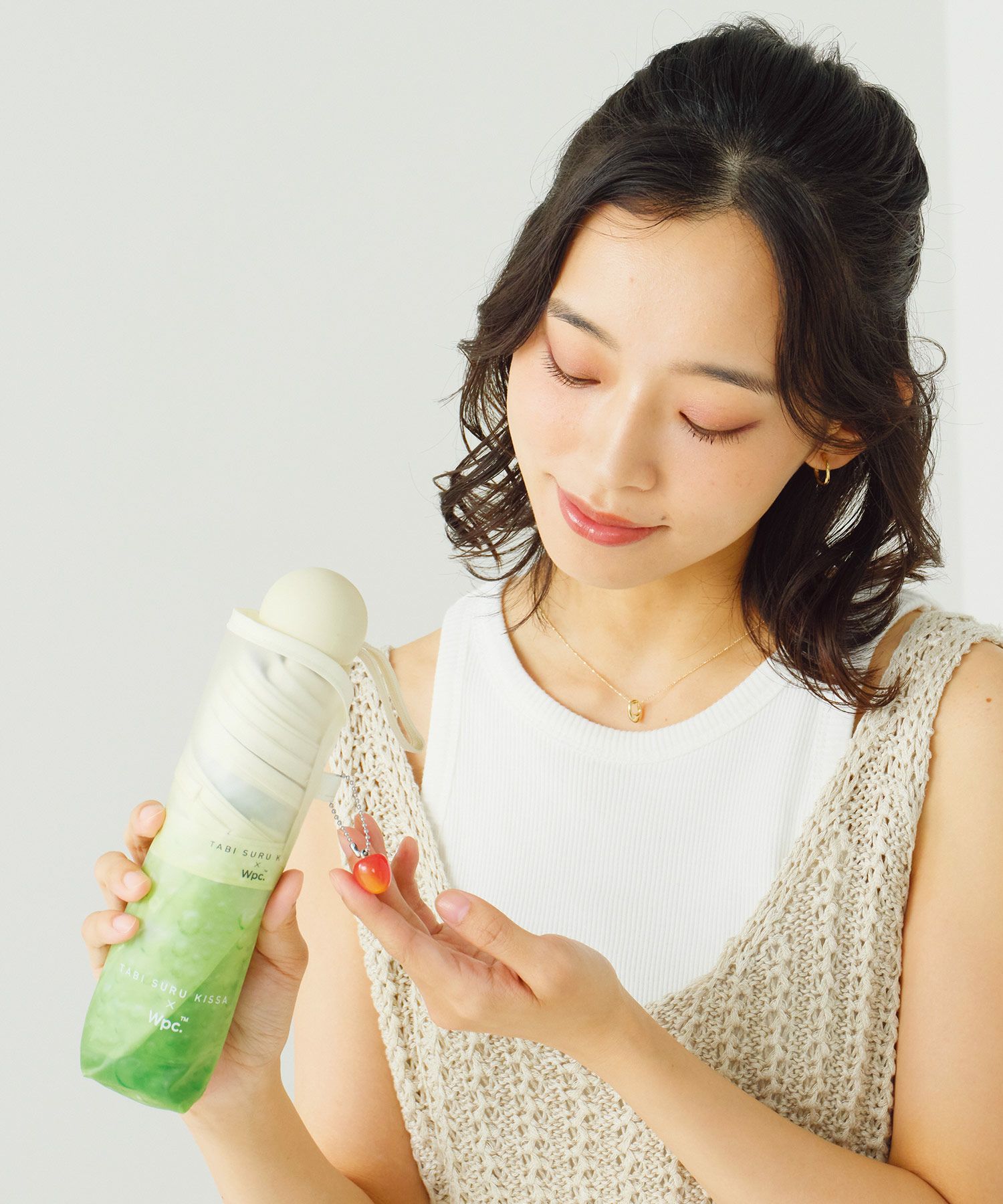 旅する喫茶×Wpc. クリームソーダアンブレラ ミニ 雨傘 折りたたみ