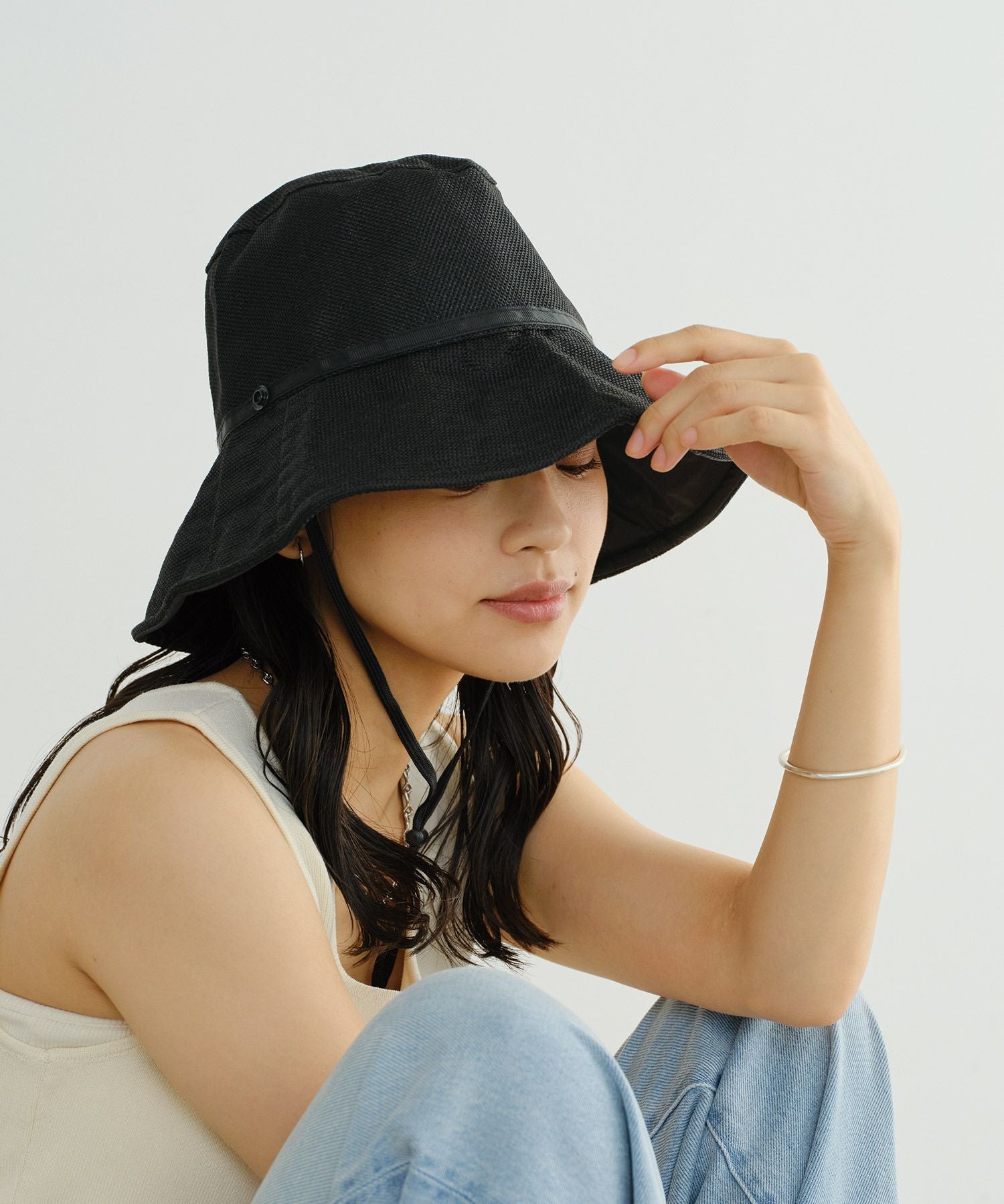 UVつば広ハット かぶる日傘 W by Wpc. ギフト対象 帽子 グッズ