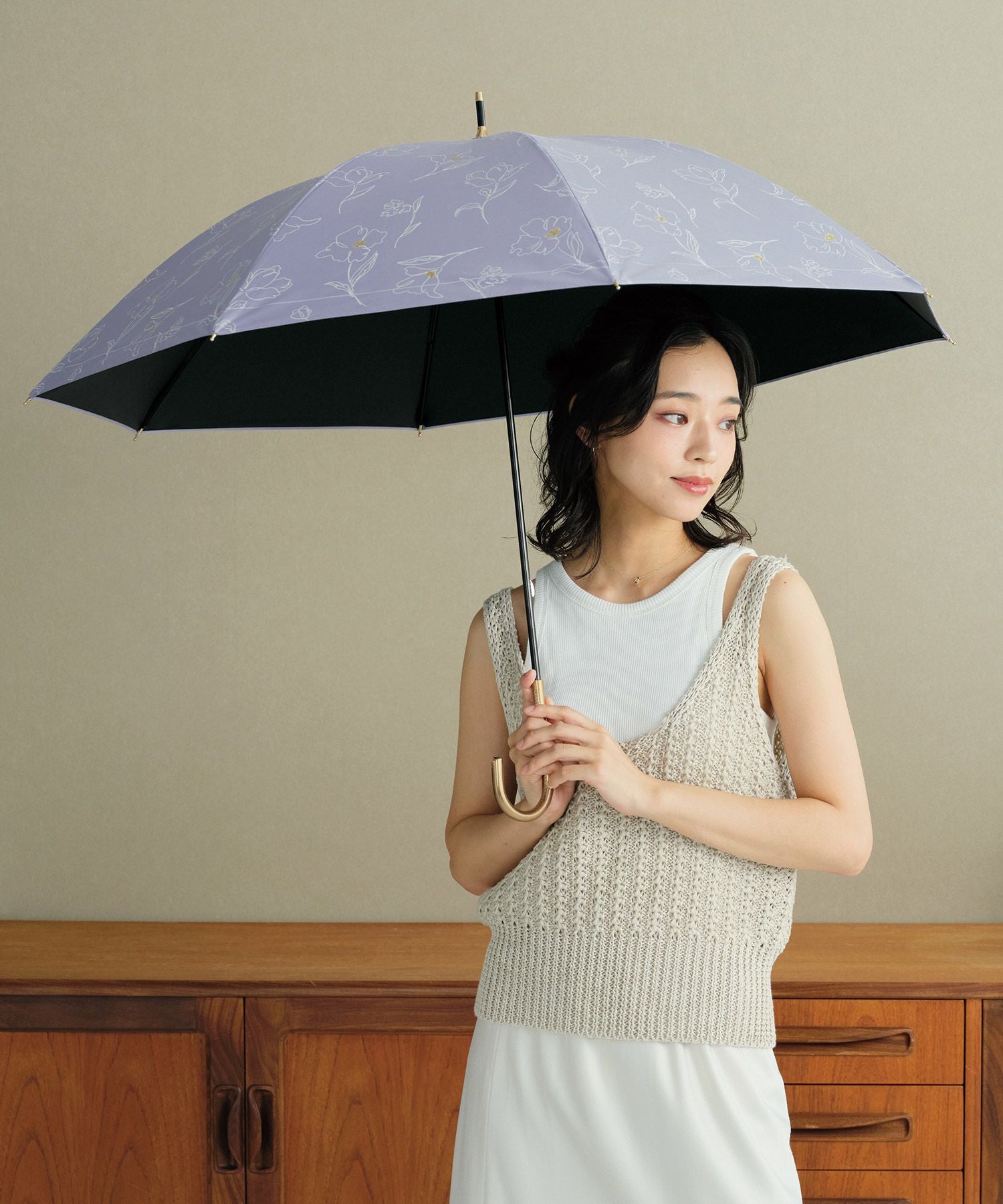 遮光フラワードローイング Wpc. 日傘 長傘 晴雨兼用 | 【公式】Wpc