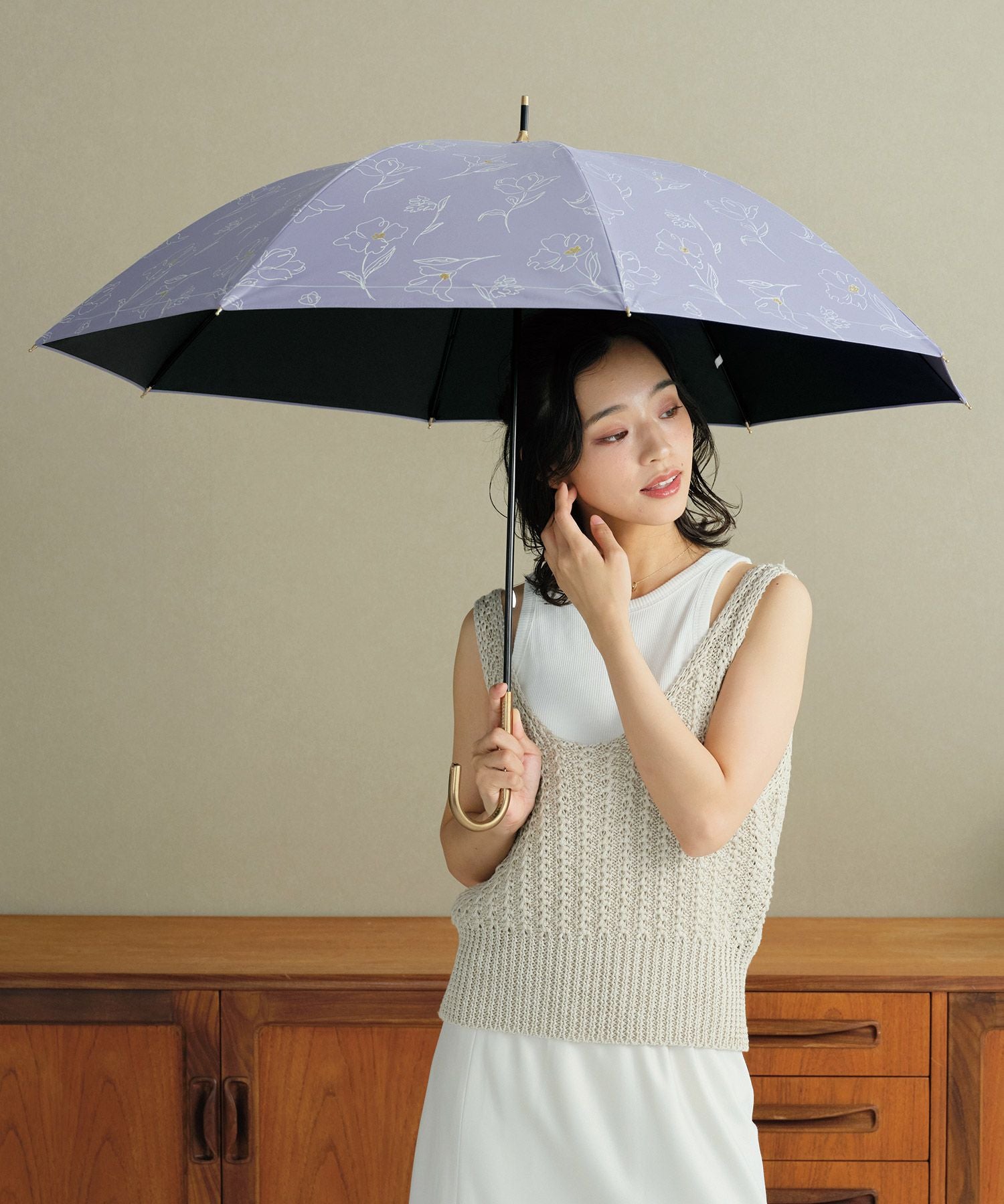 遮光フラワードローイング Wpc. 日傘 長傘 晴雨兼用 | 【公式】Wpc