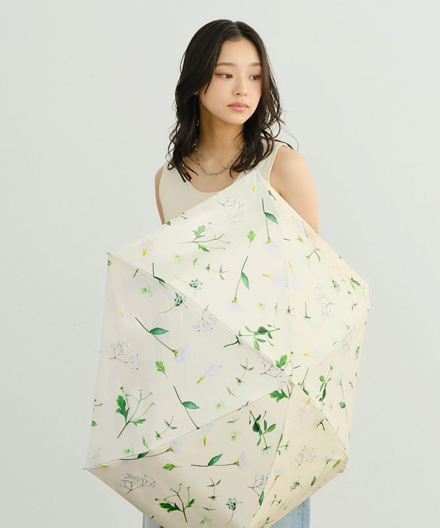 plantica× Wpc.]フラワープリントタイニー Wpc. ギフト対象 日傘