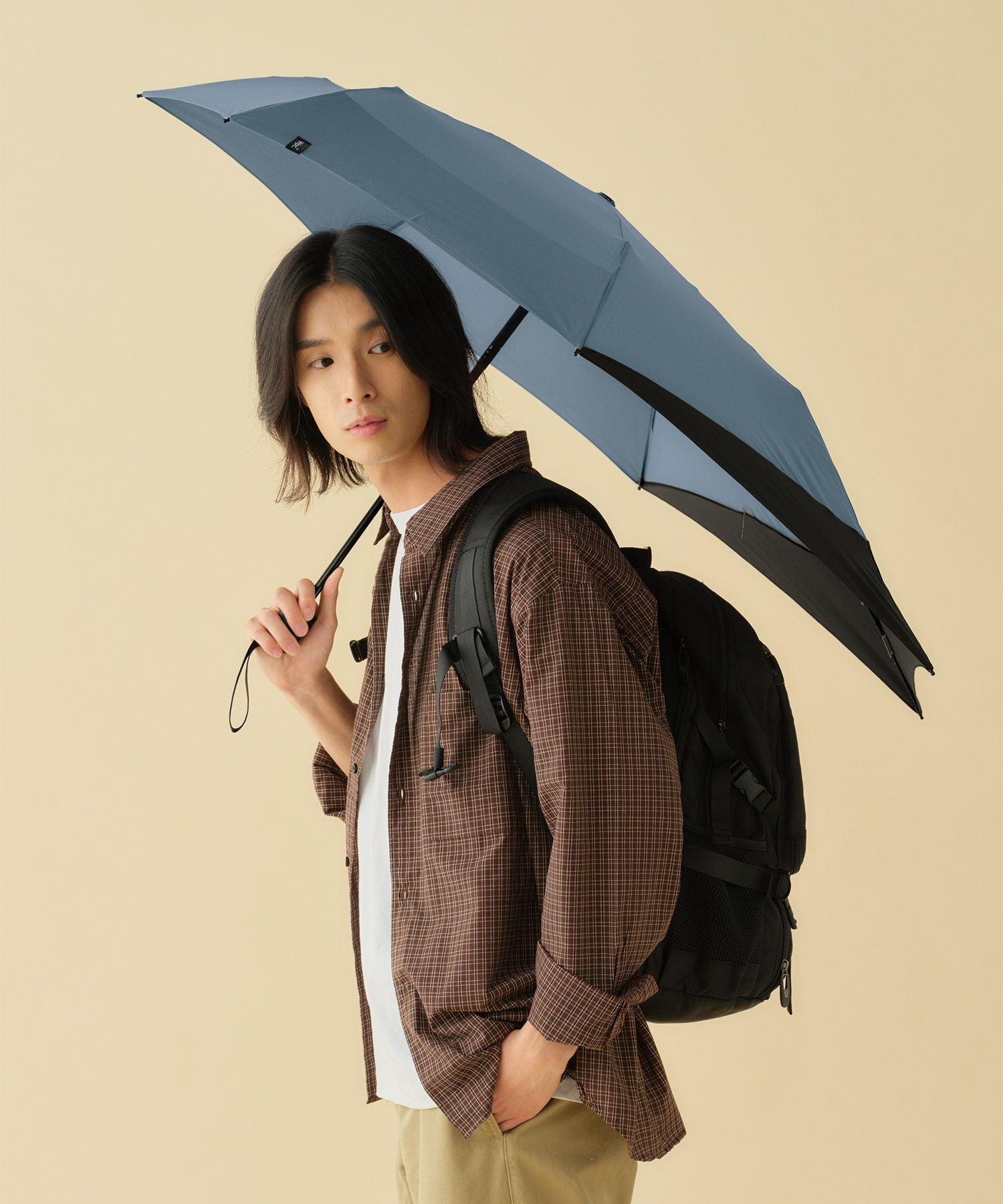 バック色々と折りたたみ傘 UNISEX BACK PROTECT FOLDING Wpc. 折りたたみ傘 雨傘 晴雨兼用 ギフト