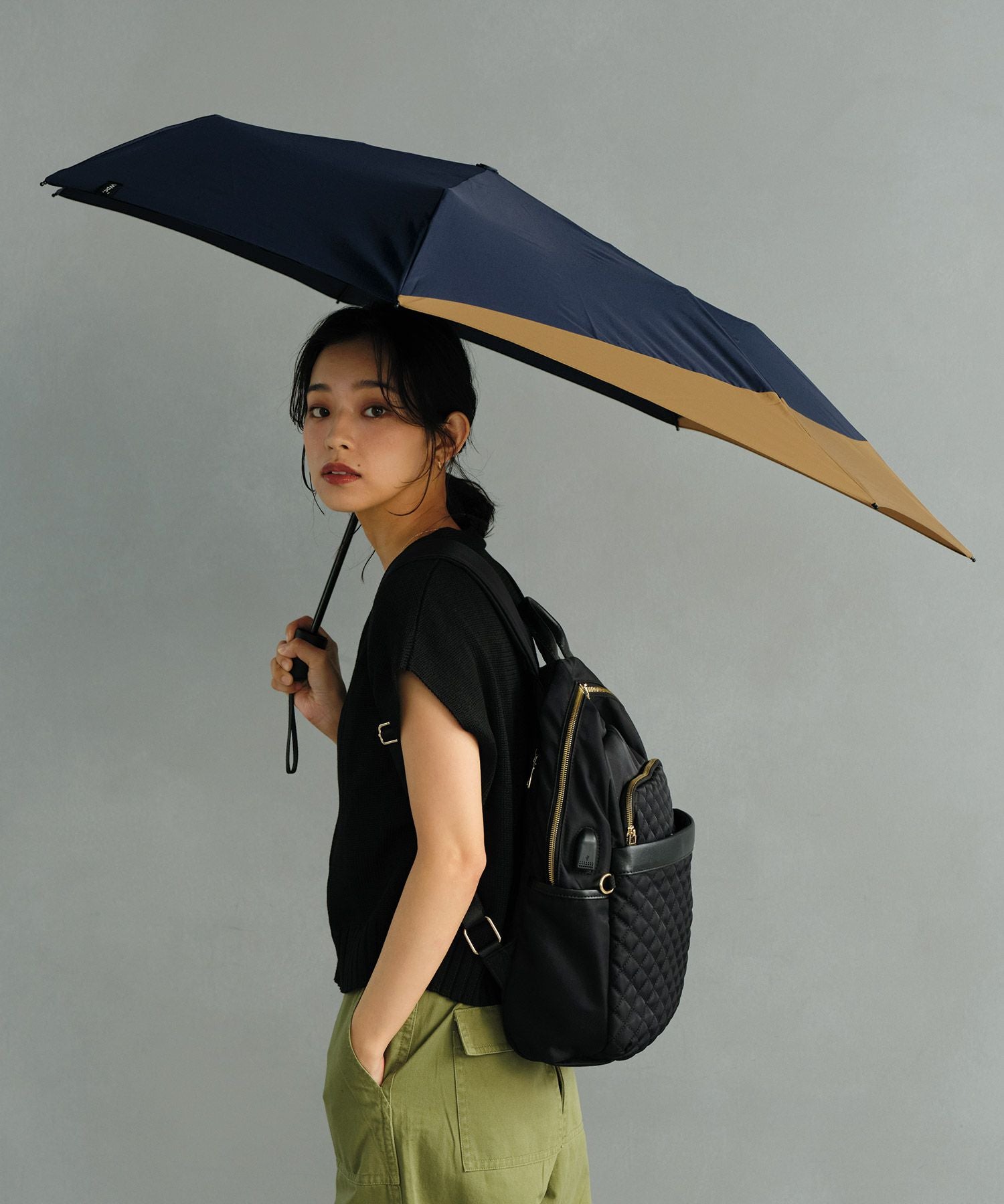 UNISEX BACK PROTECT FOLDING Wpc. 折りたたみ傘 雨傘 晴雨兼用 ギフト