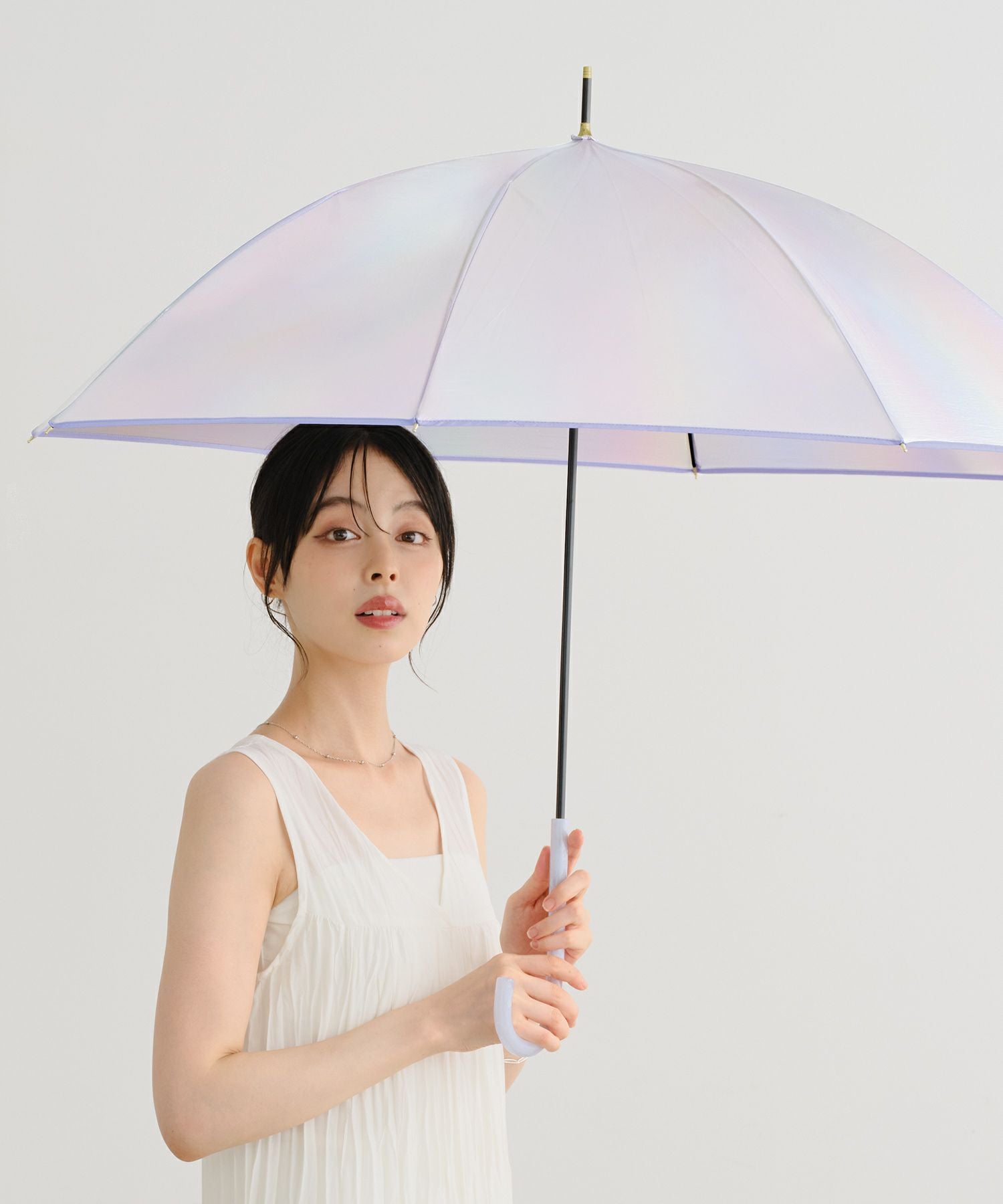 公式限定》グロウパールアンブレラ フリル Wpc. 雨傘 長傘 晴雨兼用