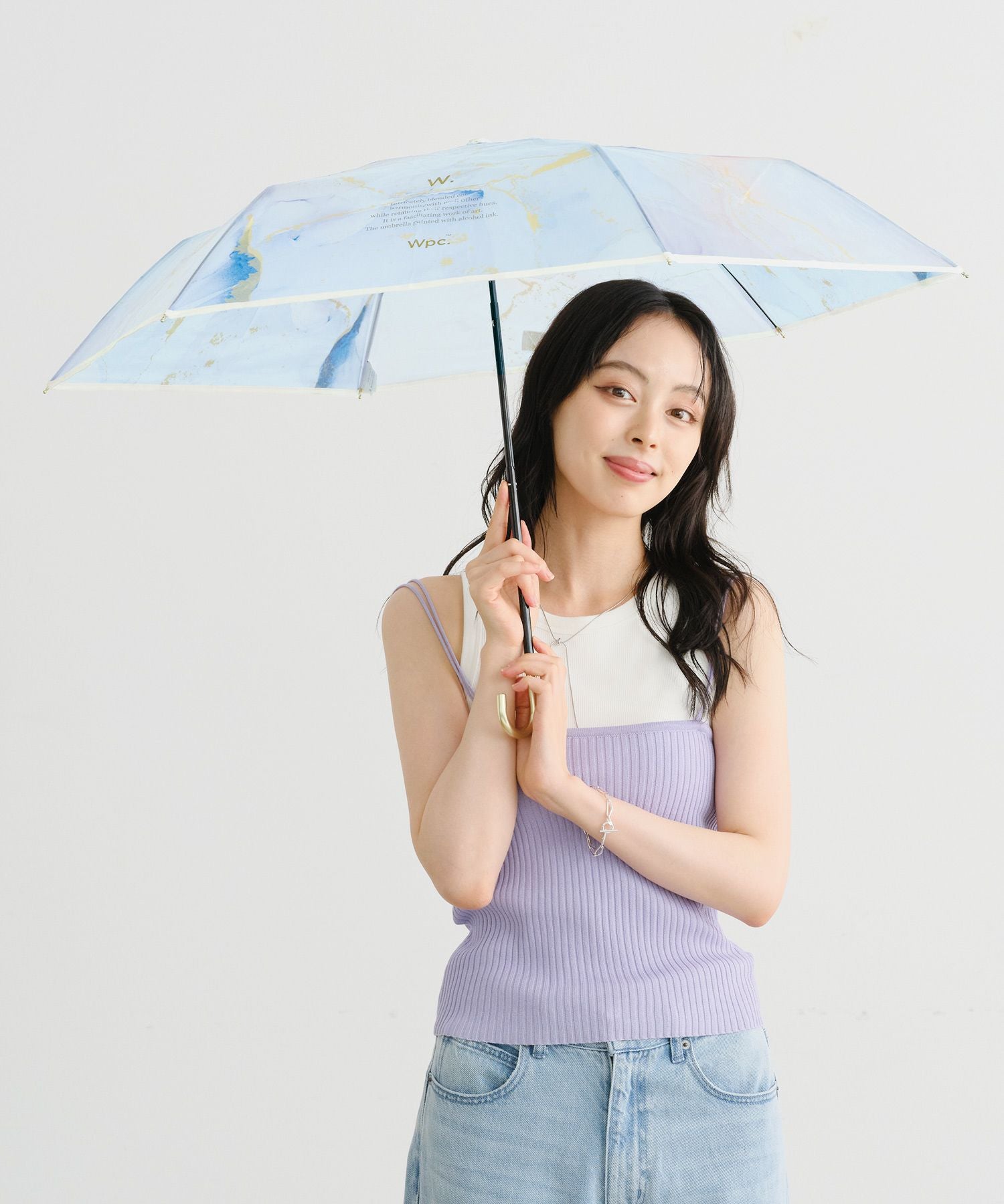 インクアートアンブレラ Wpc. ギフト対象 ビニール傘 折りたたみ 長傘