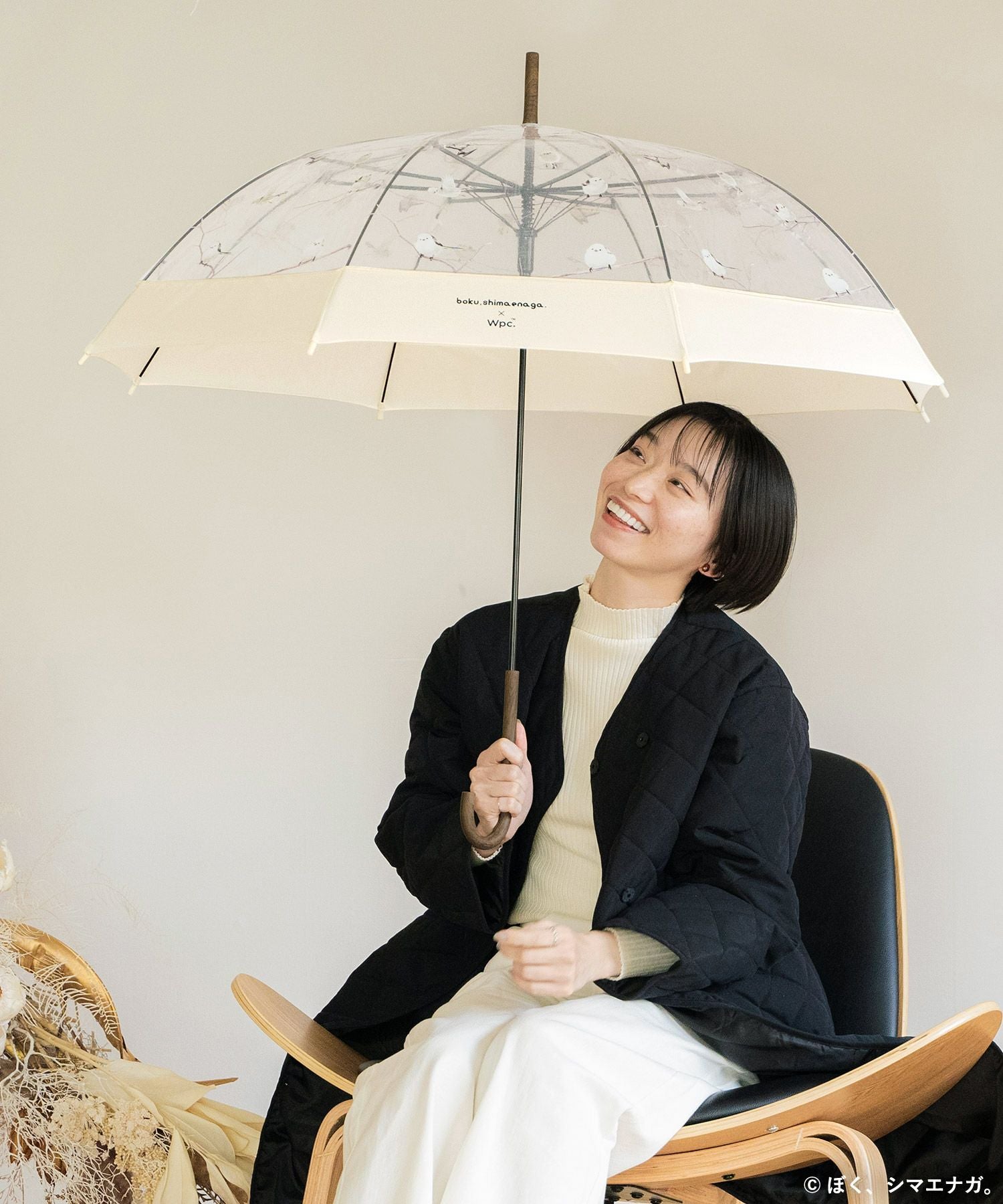 やなぎさわごう×Wpc. シマエナガアンブレラ Wpc. 雨傘 ビニール傘 長傘