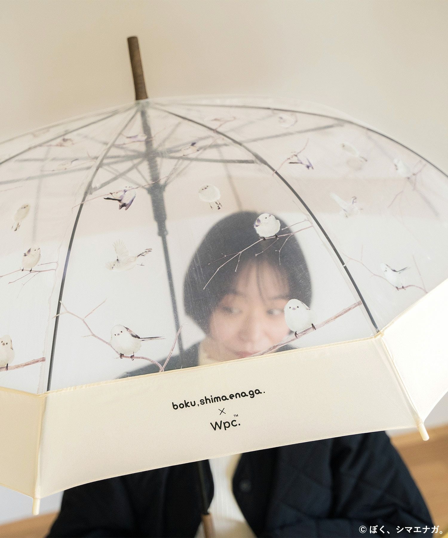 やなぎさわごう×Wpc. シマエナガアンブレラ Wpc. 雨傘 ビニール傘 長傘