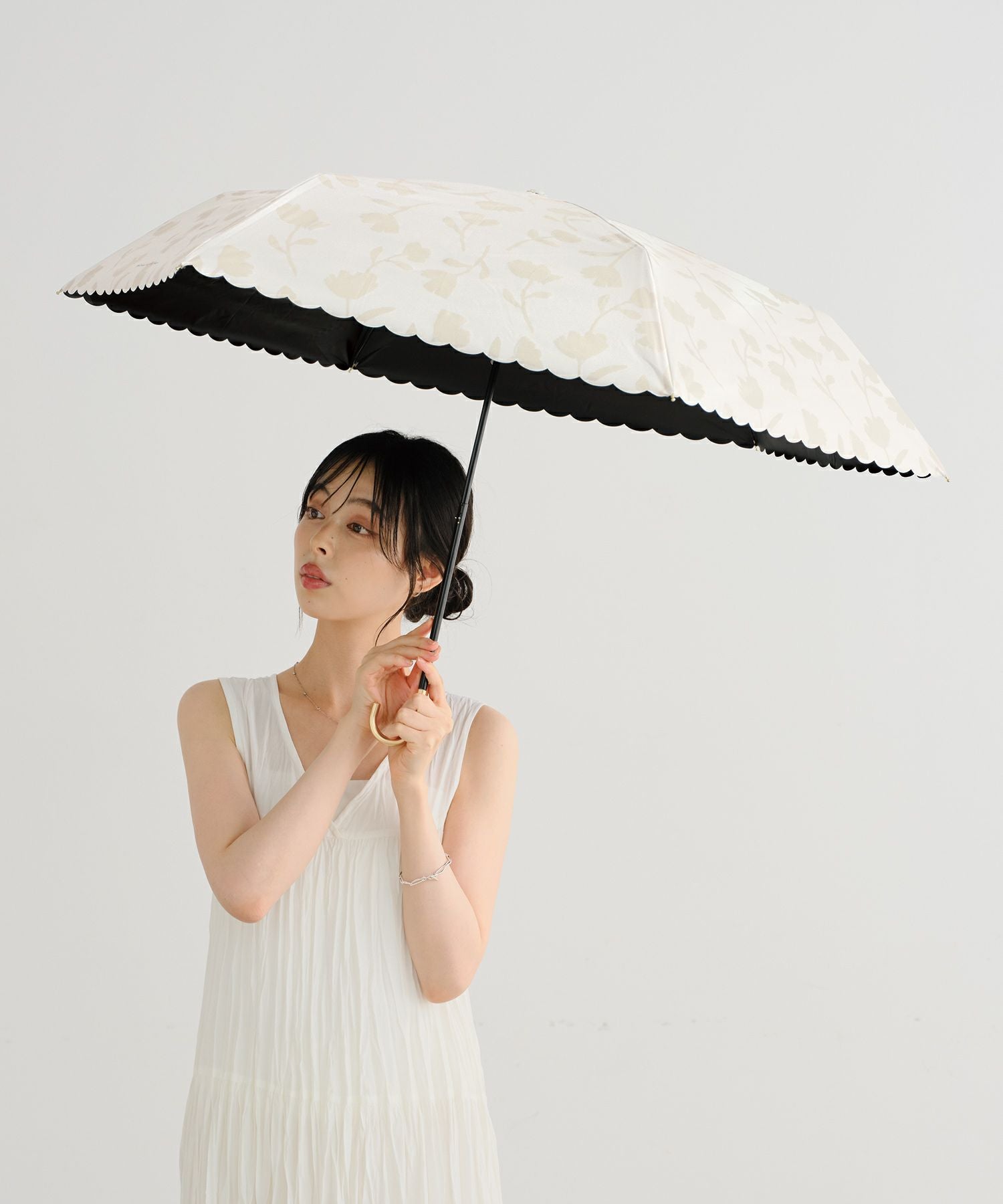 サンフラワー長さ60cm 遮光フラワーシャドウ ミニ Wpc. ギフト対象 日傘 折りたたみ 晴雨兼用
