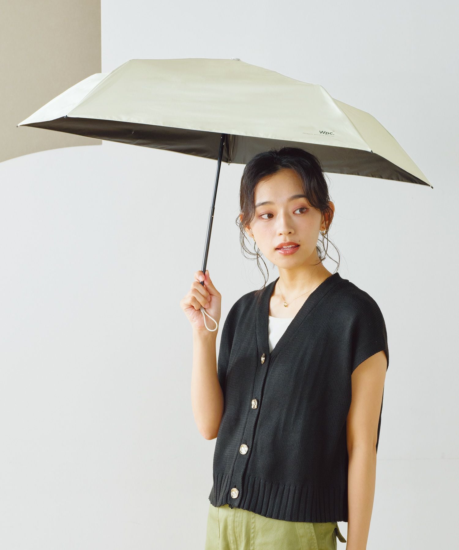 遮光軽量 ソリッド ミニ Wpc. ギフト対象 日傘 折りたたみ 晴雨兼用