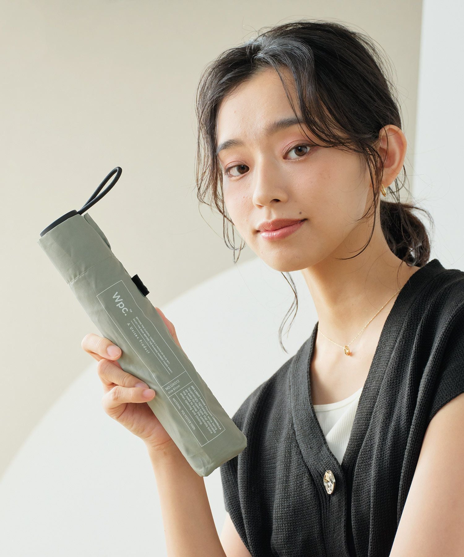 ウソッパチ　サイズ中　空挺用　軽量 UNISEX AIR-LIGHT LARGE FOLD Wpc. 雨傘 折りたたみ 晴雨兼用 ギフト