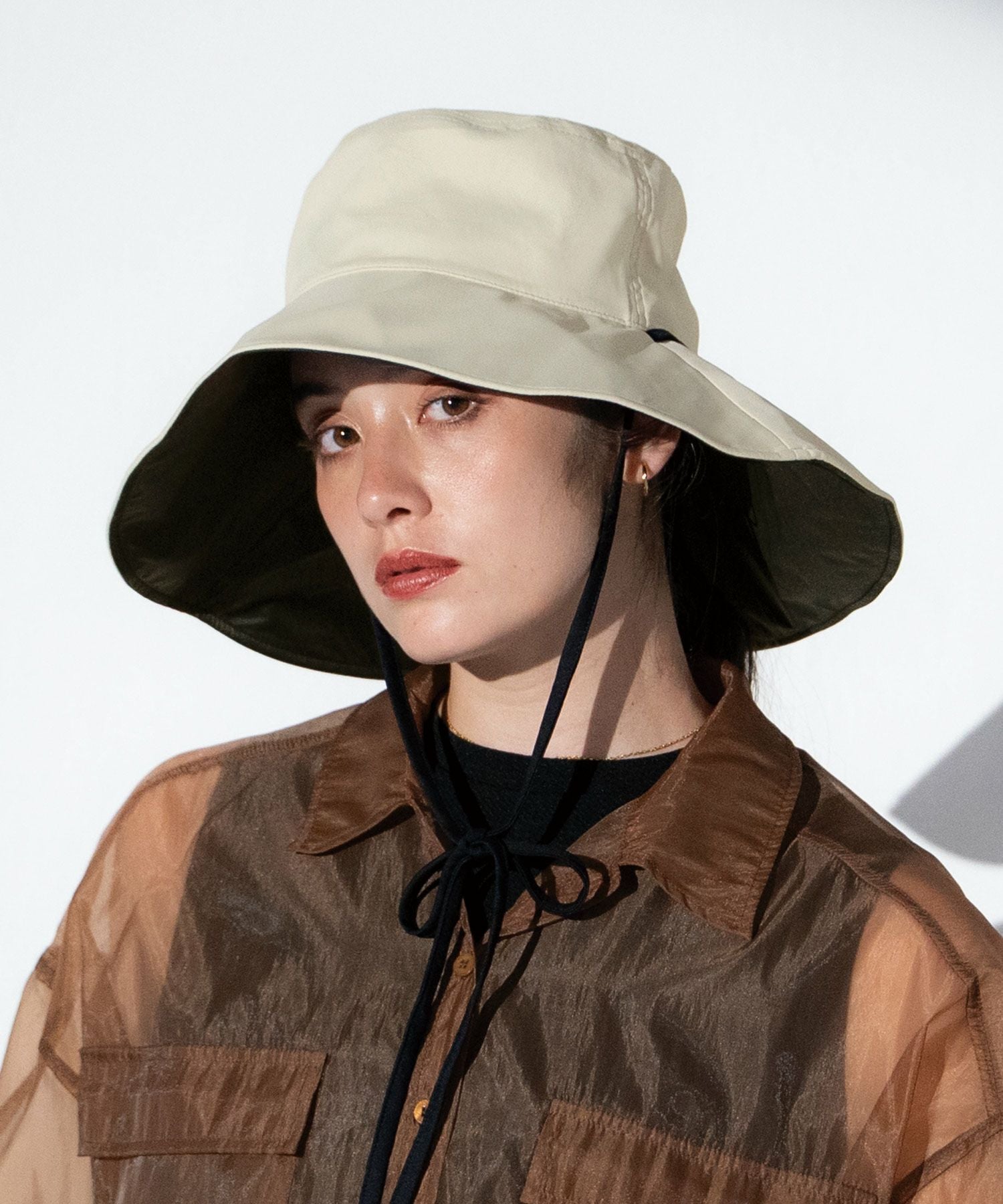 UVカット接触冷感つば広ハット W by Wpc. ギフト対象 帽子 ≪メール便