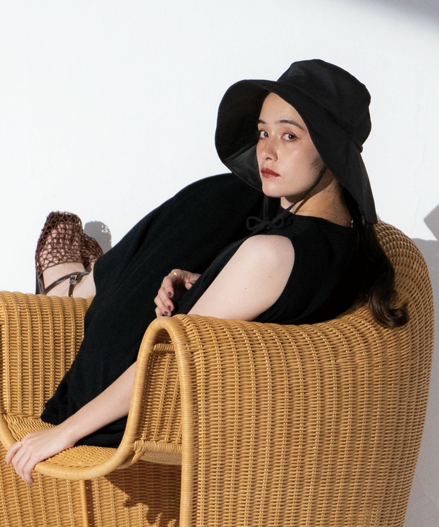 UVカット接触冷感つば広ハット かぶる日傘 W by Wpc. ギフト対象 帽子