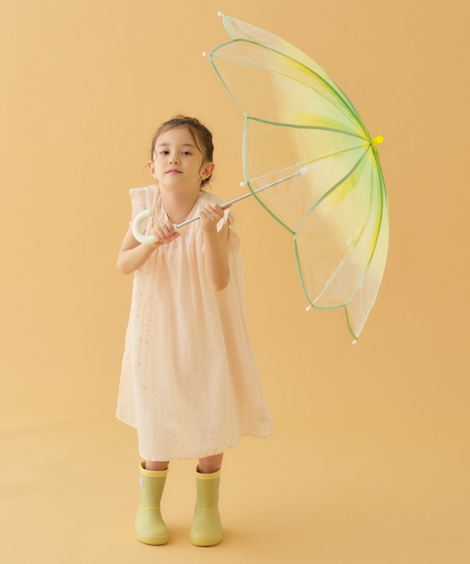 キッズ】フラワーフェアリーズアンブレラ 長傘 ビニール傘 キッズ 雨傘