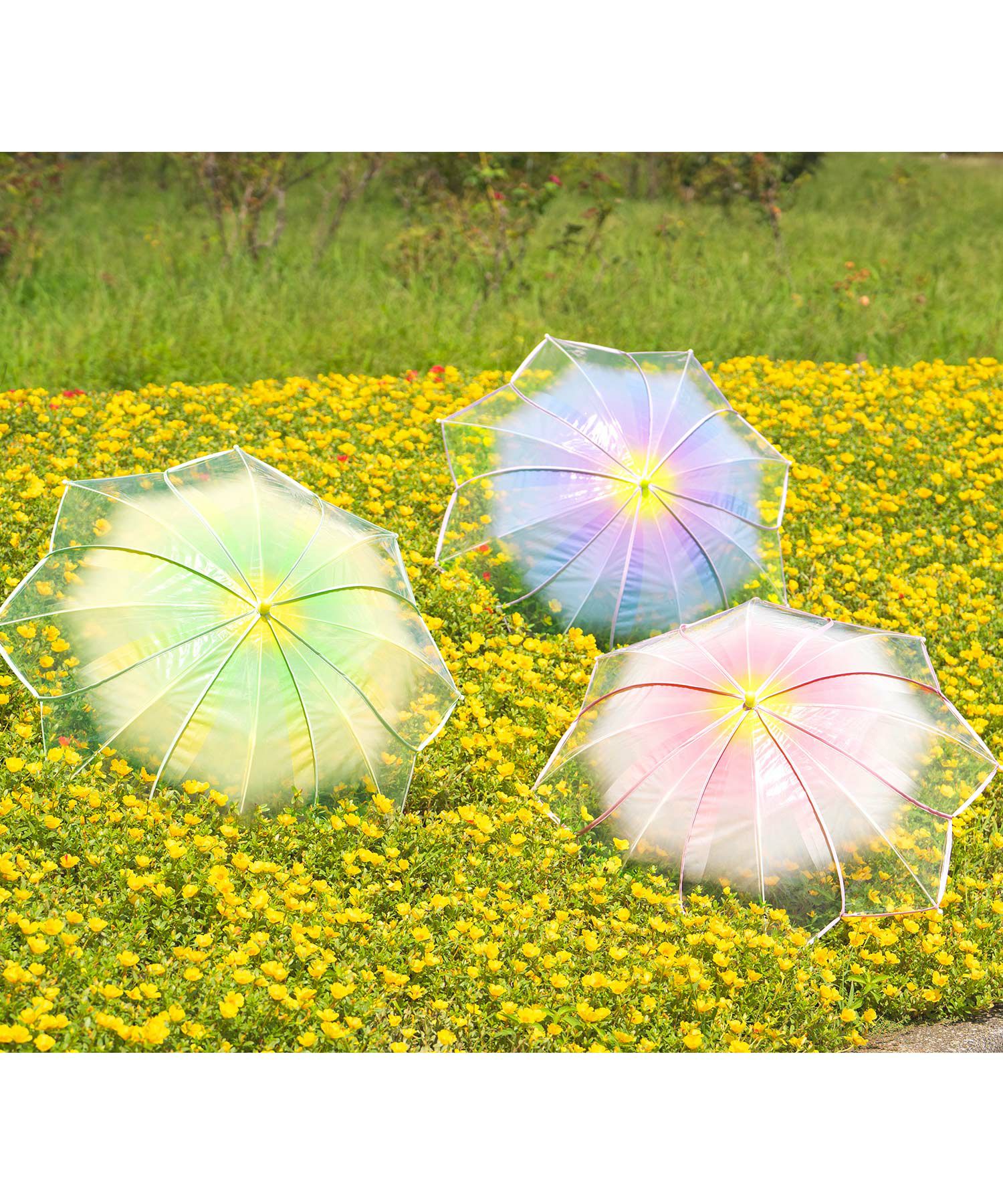 キッズ】フラワーフェアリーズアンブレラ 長傘 ビニール傘 キッズ 雨傘