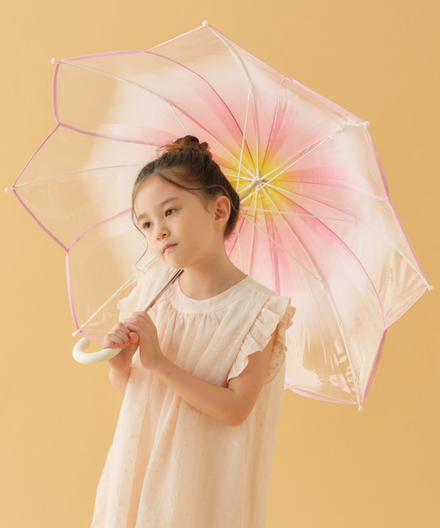 キッズ】フラワーフェアリーズアンブレラ 長傘 ビニール傘 キッズ 雨傘