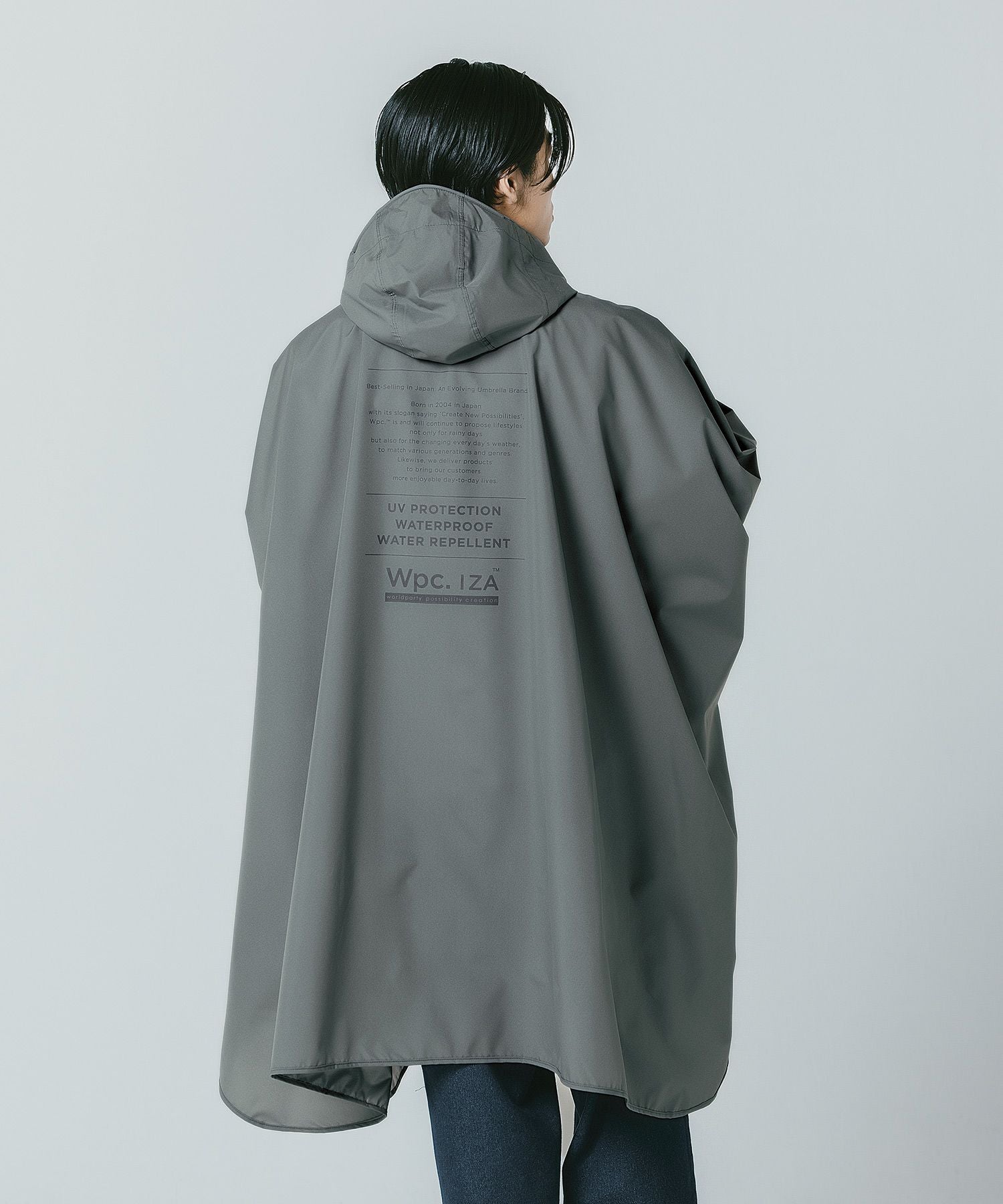 未使用　SYSORUS ベルテッドプレーンポンチョMOCHA GRAY IZA(イーザ)【レインポンチョ】RAINBREAKER PONCHO レインブレーカー