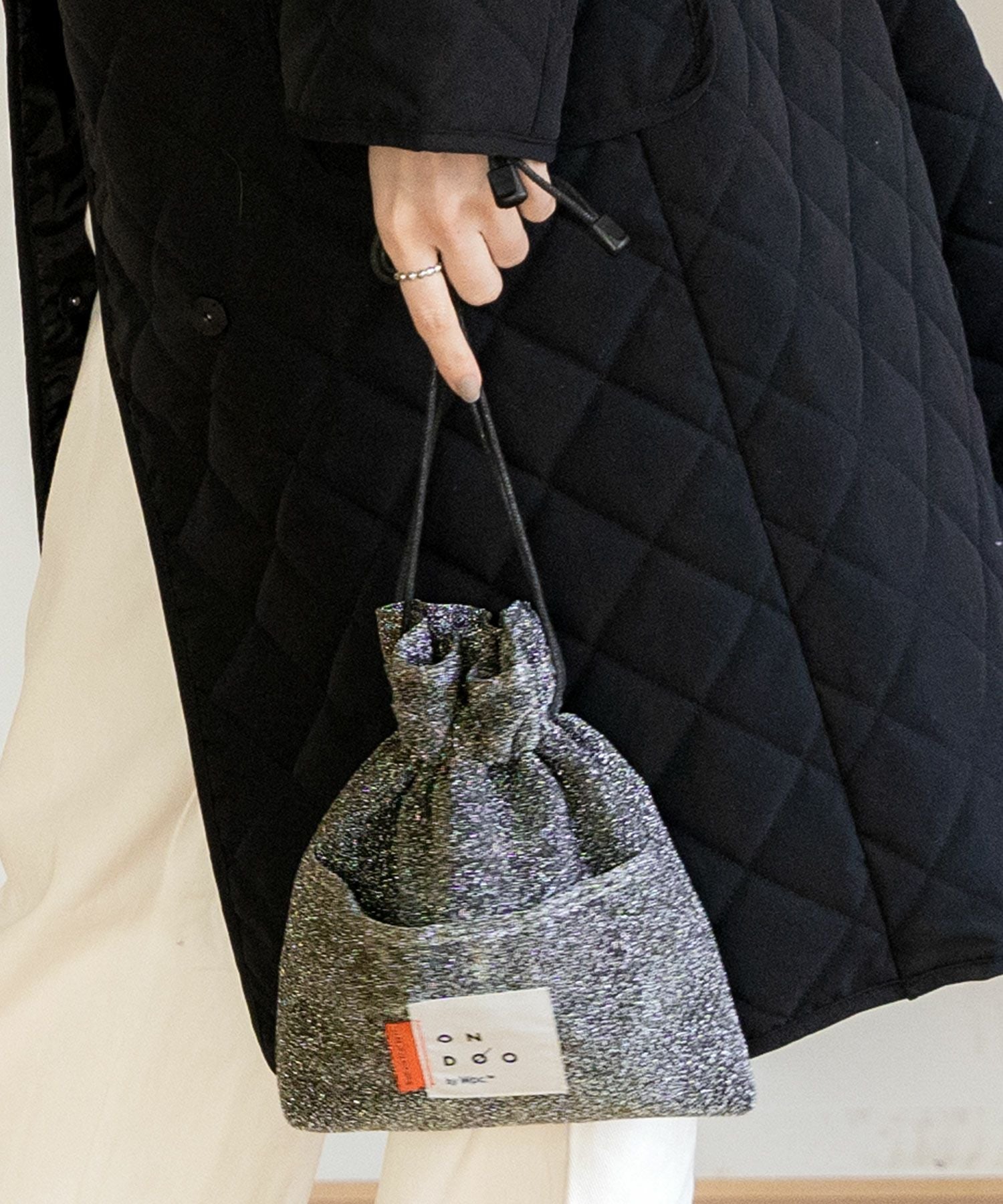 ラメ2way巾着バッグ ONDOO ギフト対象 バッグ ≪メール便対象