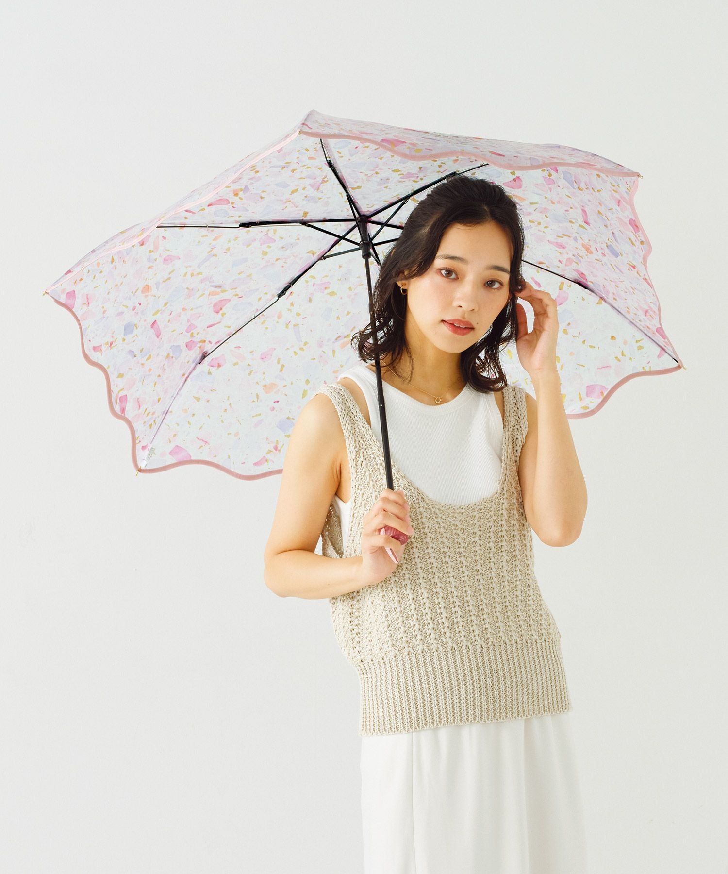 Pale Stone Mini Umbrella