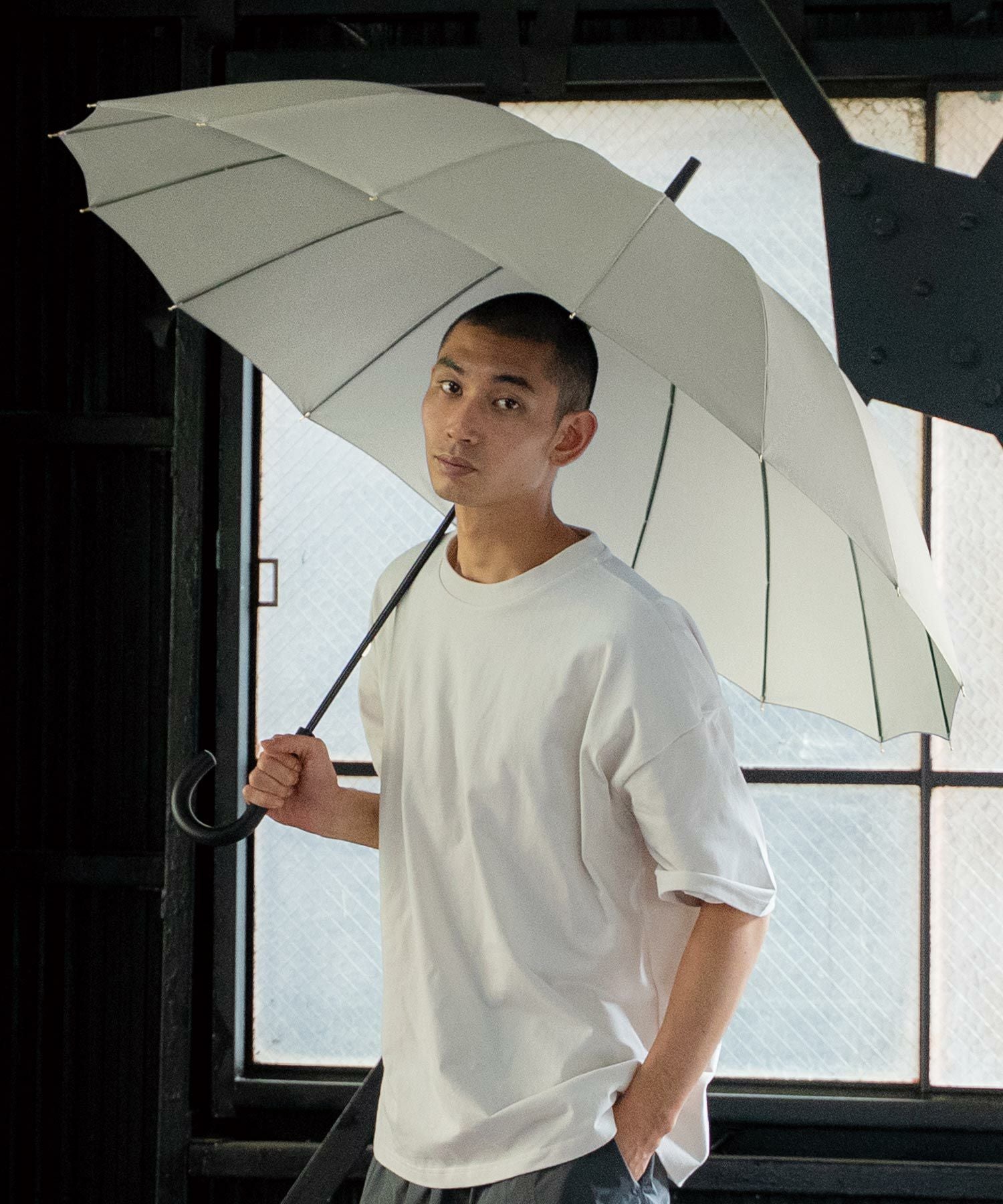 公式限定》16K UMBRELLA LARGE 雨傘 長傘 16本骨 多骨 晴雨兼用 Wpc