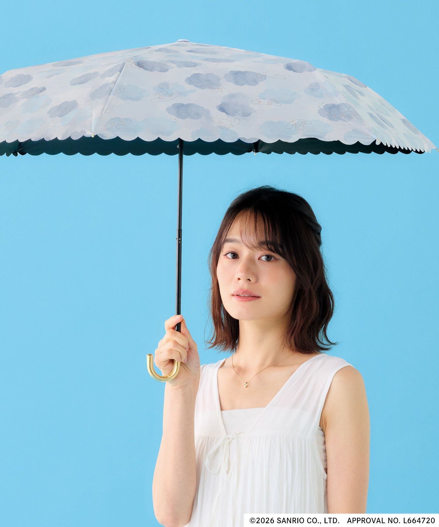 サンリオキャラクターズ 遮光 水彩モチーフ ミニ 日傘 折りたたみ