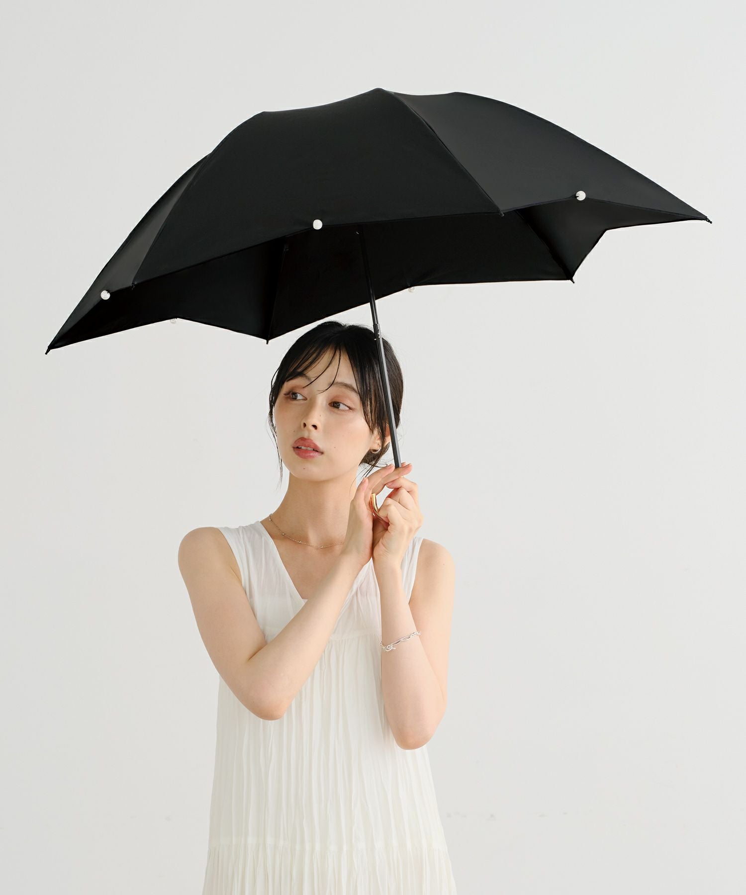 遮光ドームパラソル パール ミニ 日傘 折りたたみ ギフト対象 晴雨兼用