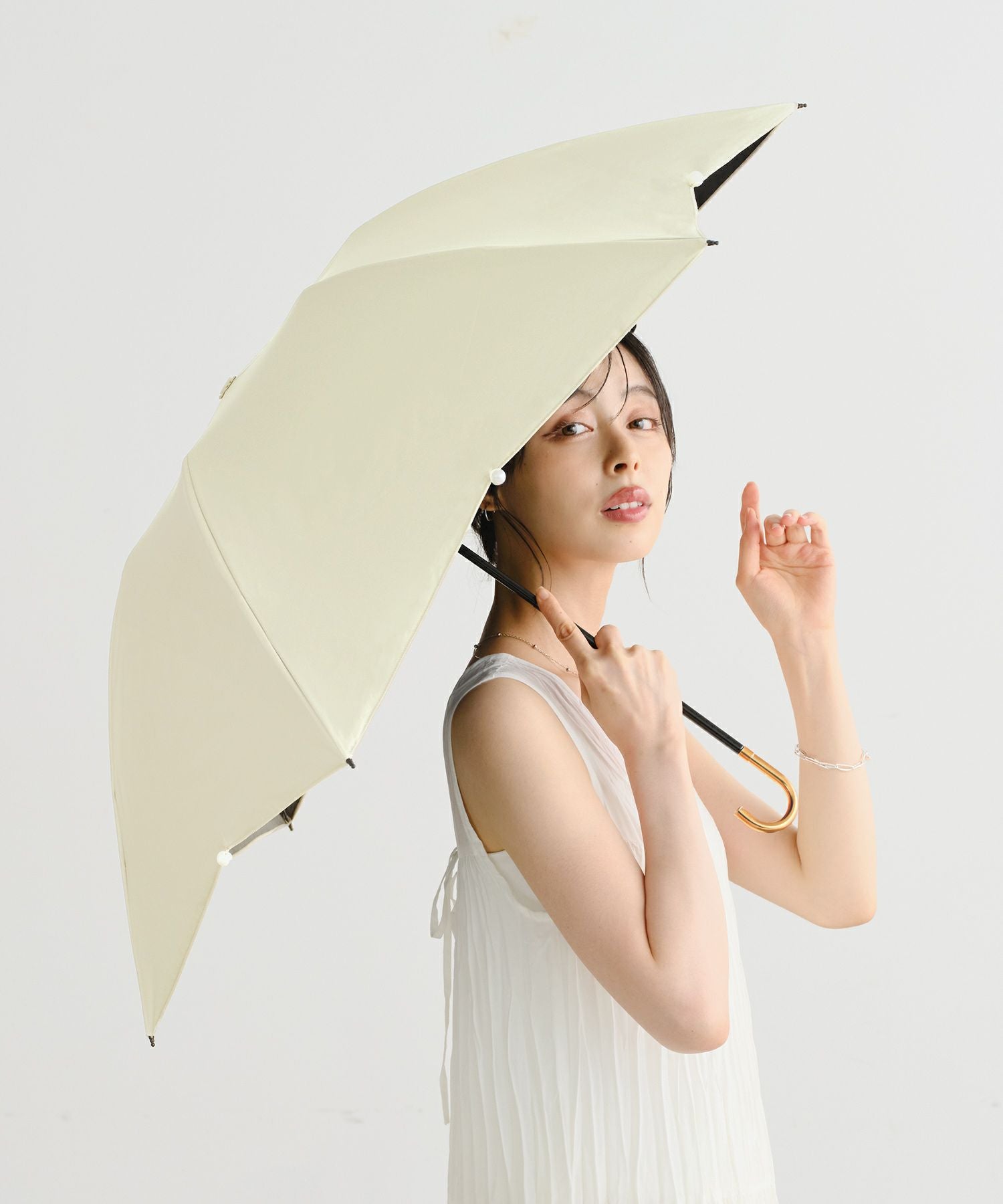 遮光ドームパラソル パール ミニ 日傘 折りたたみ ギフト対象 晴雨兼用