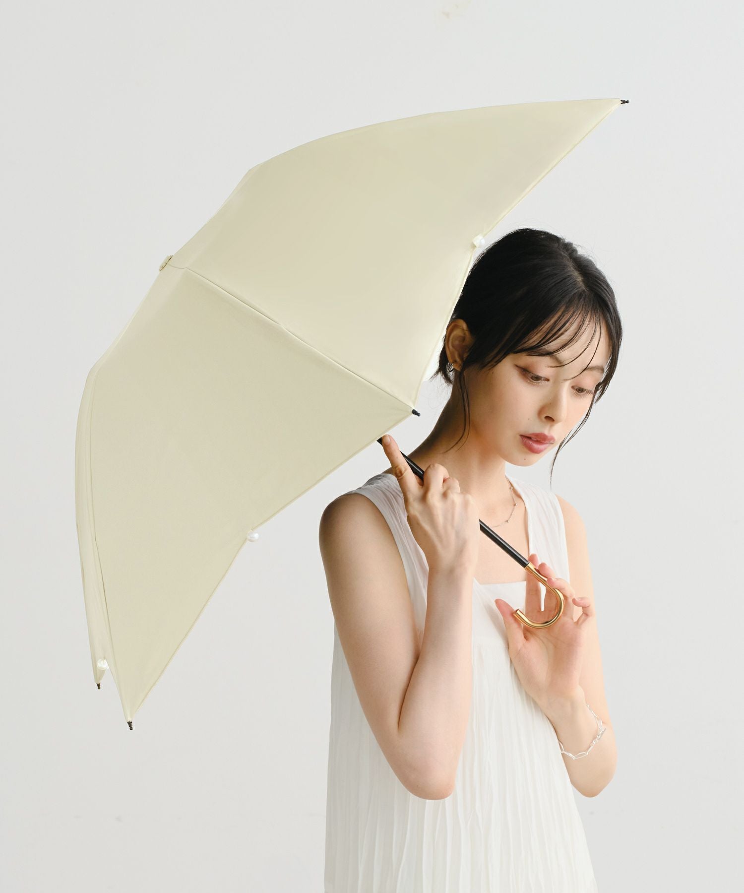 遮光ドームパラソル パール ミニ 日傘 折りたたみ ギフト対象 晴雨兼用