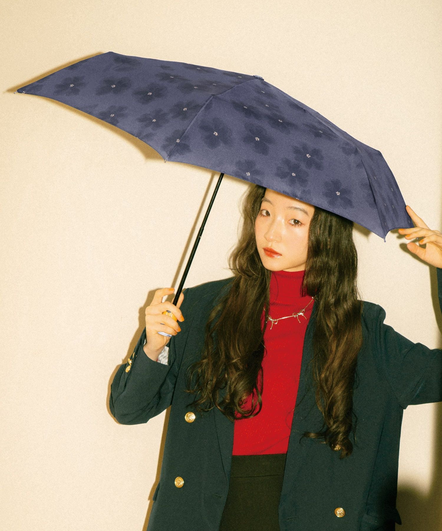 水彩フラワー ミニ 雨傘 折りたたみ 晴雨兼用 ギフト対象 Wpc