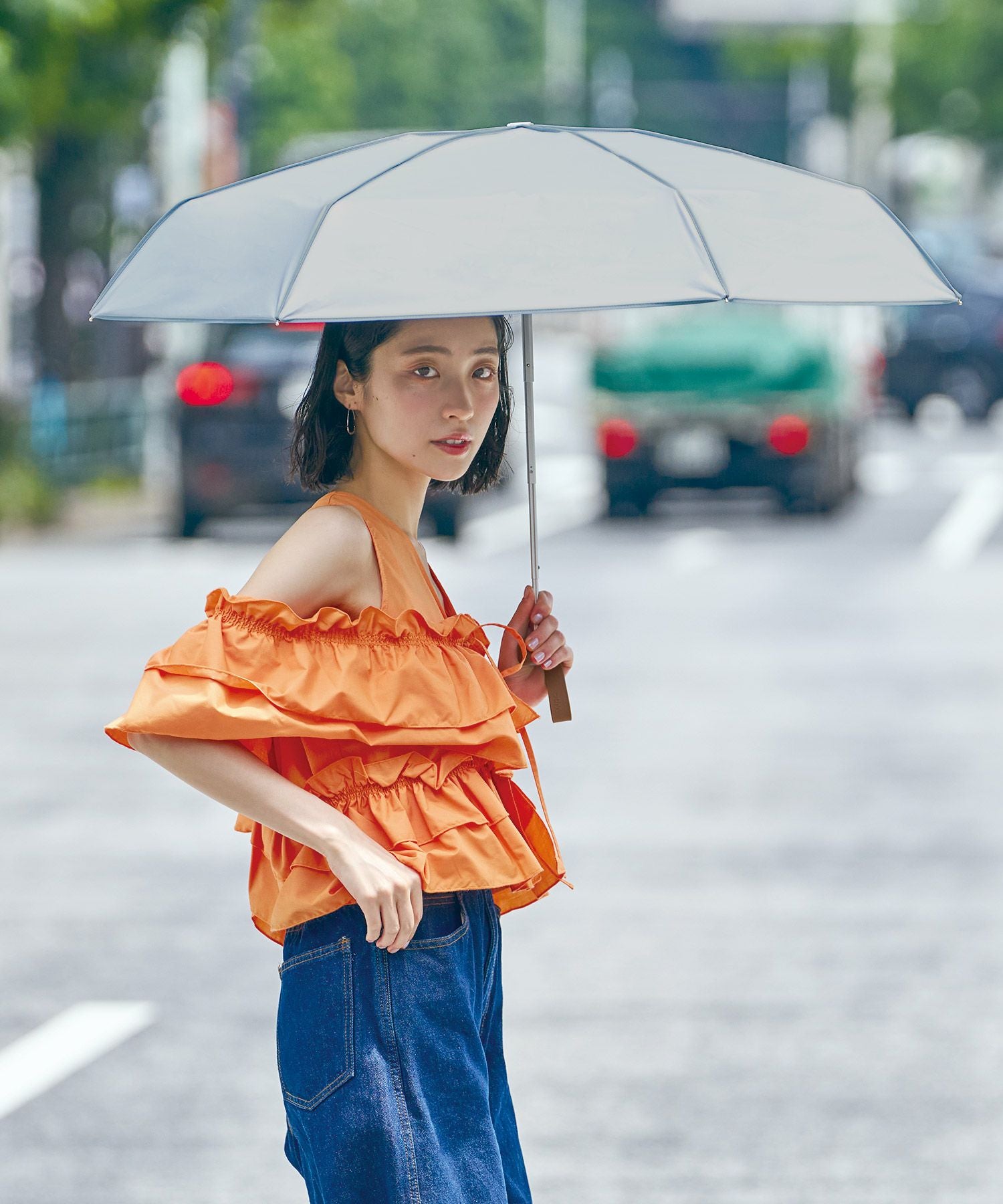 遮光プレーンパイピング ミニ 日傘 折りたたみ 晴雨兼用 ギフト対象