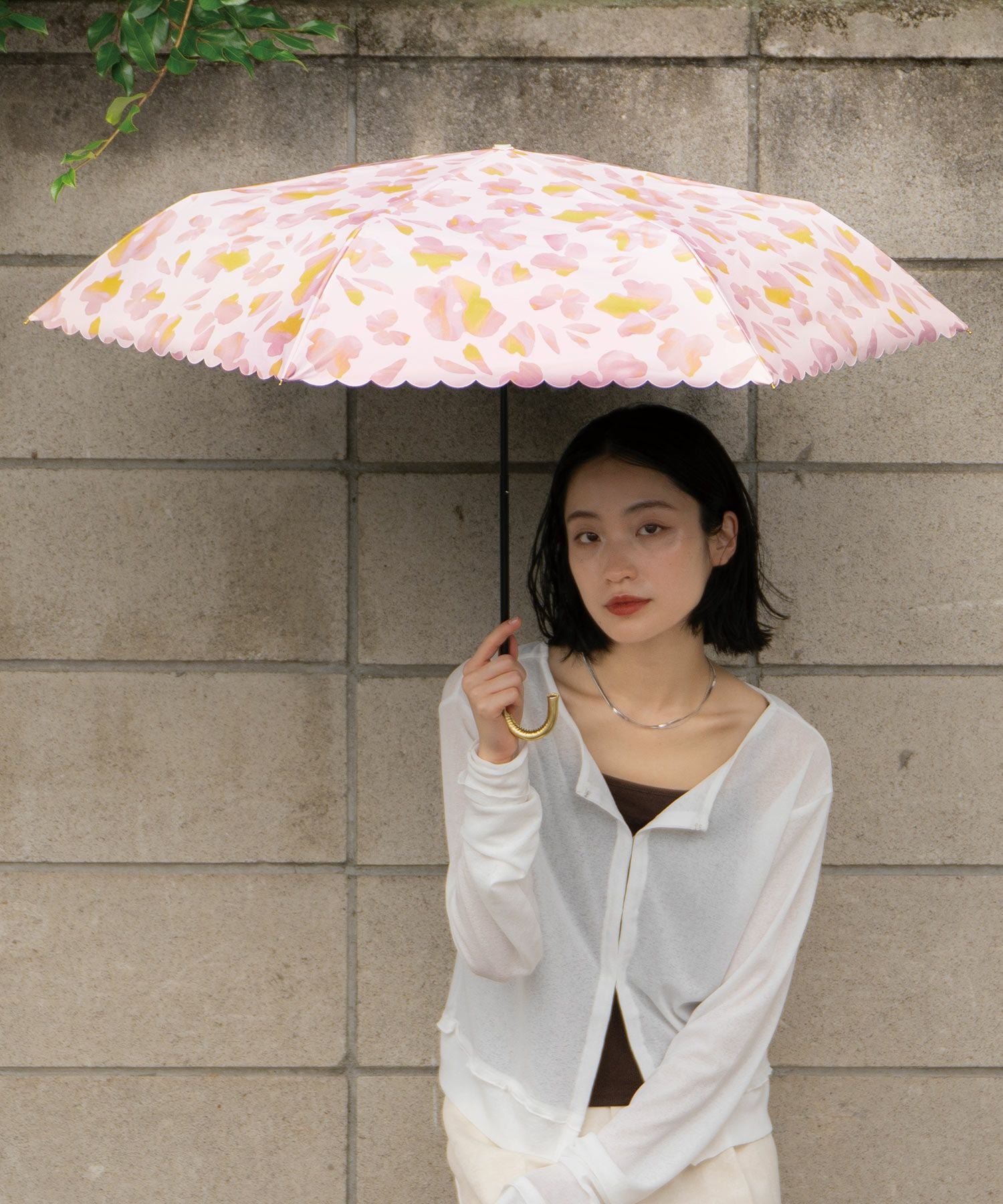 遮光ニュアンスフラワー ミニ 日傘 折りたたみ 晴雨兼用 ギフト対象