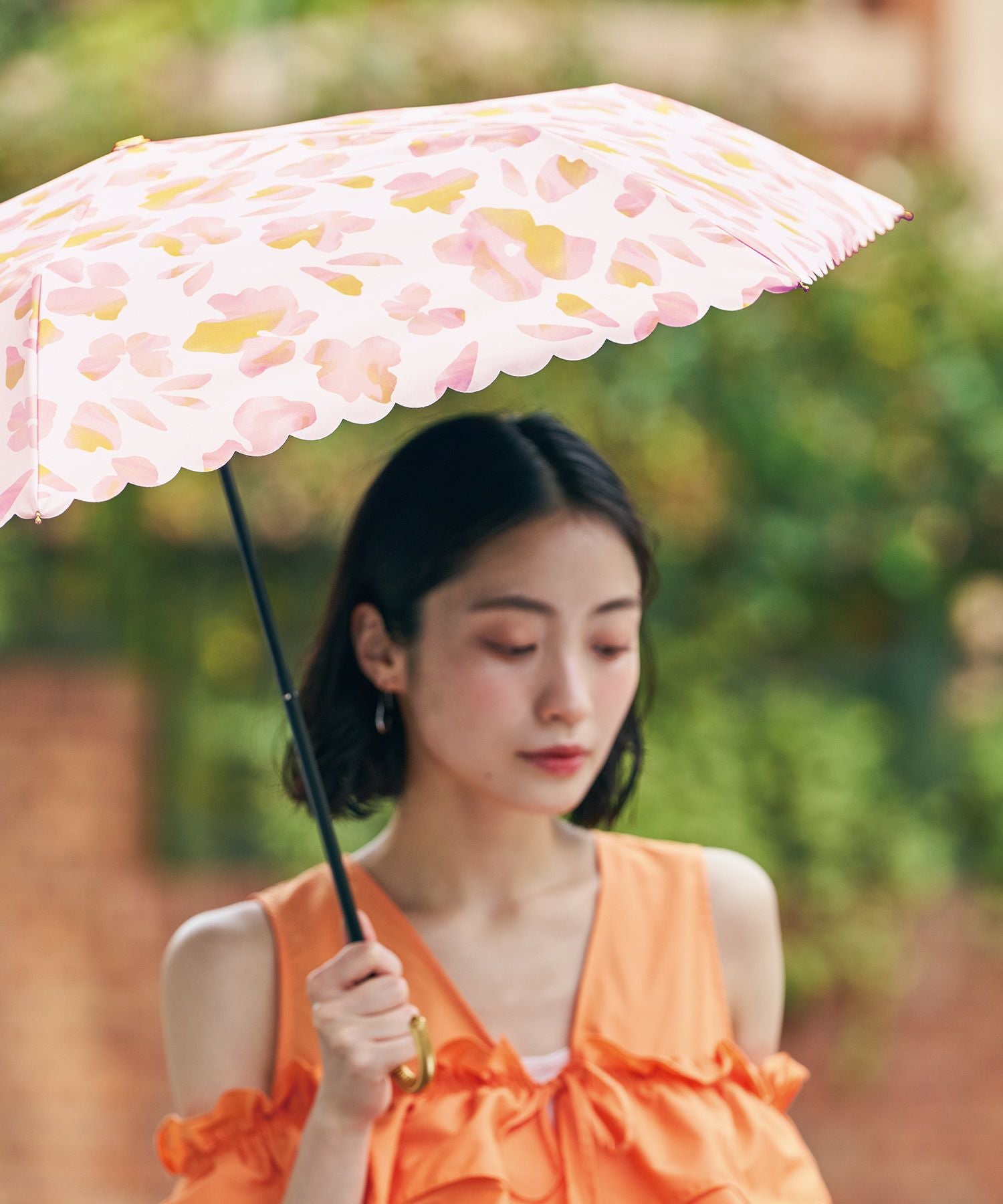 遮光ニュアンスフラワー ミニ 日傘 折りたたみ 晴雨兼用 ギフト対象