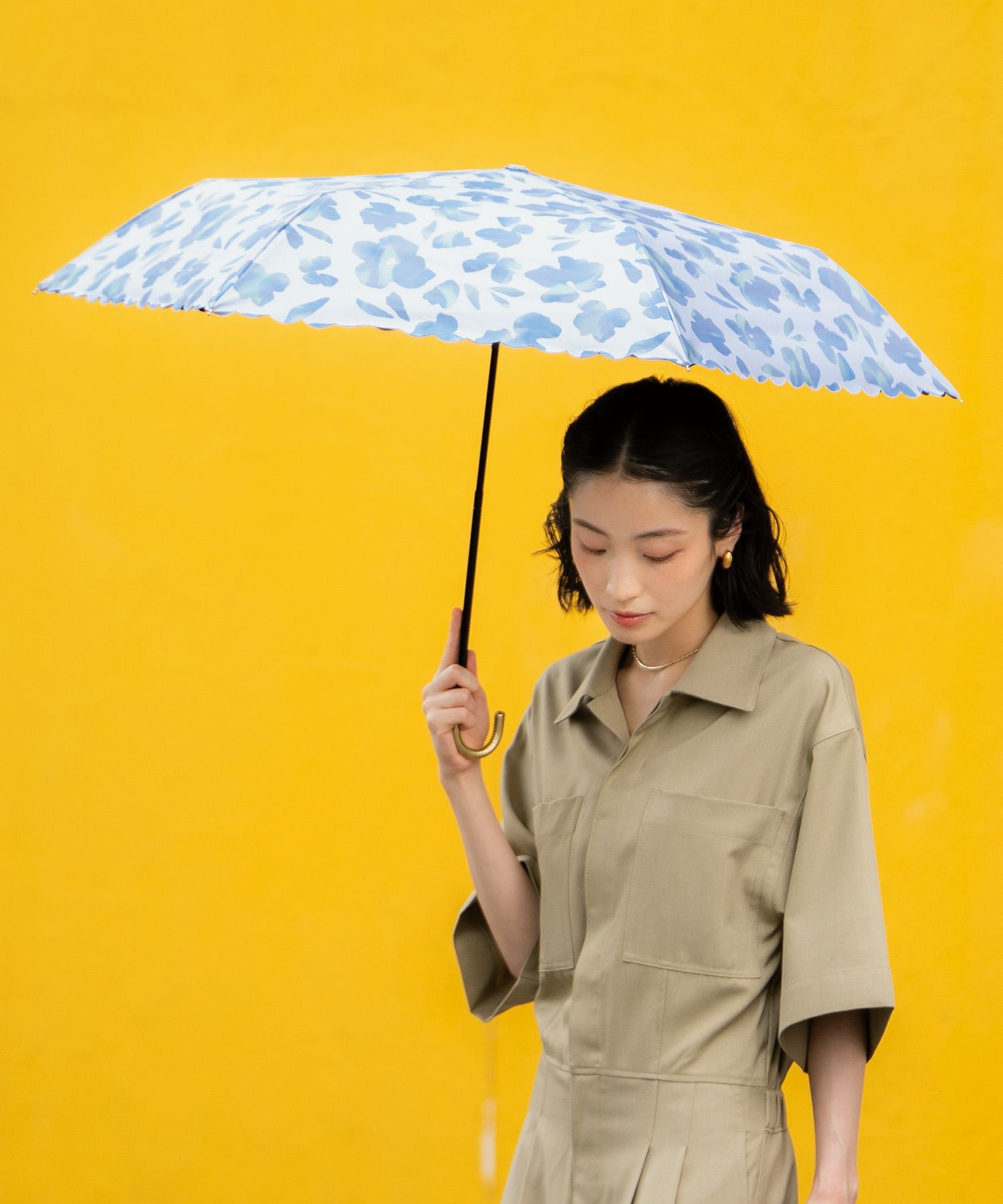 遮光ニュアンスフラワー ミニ 日傘 折りたたみ 晴雨兼用 ギフト対象