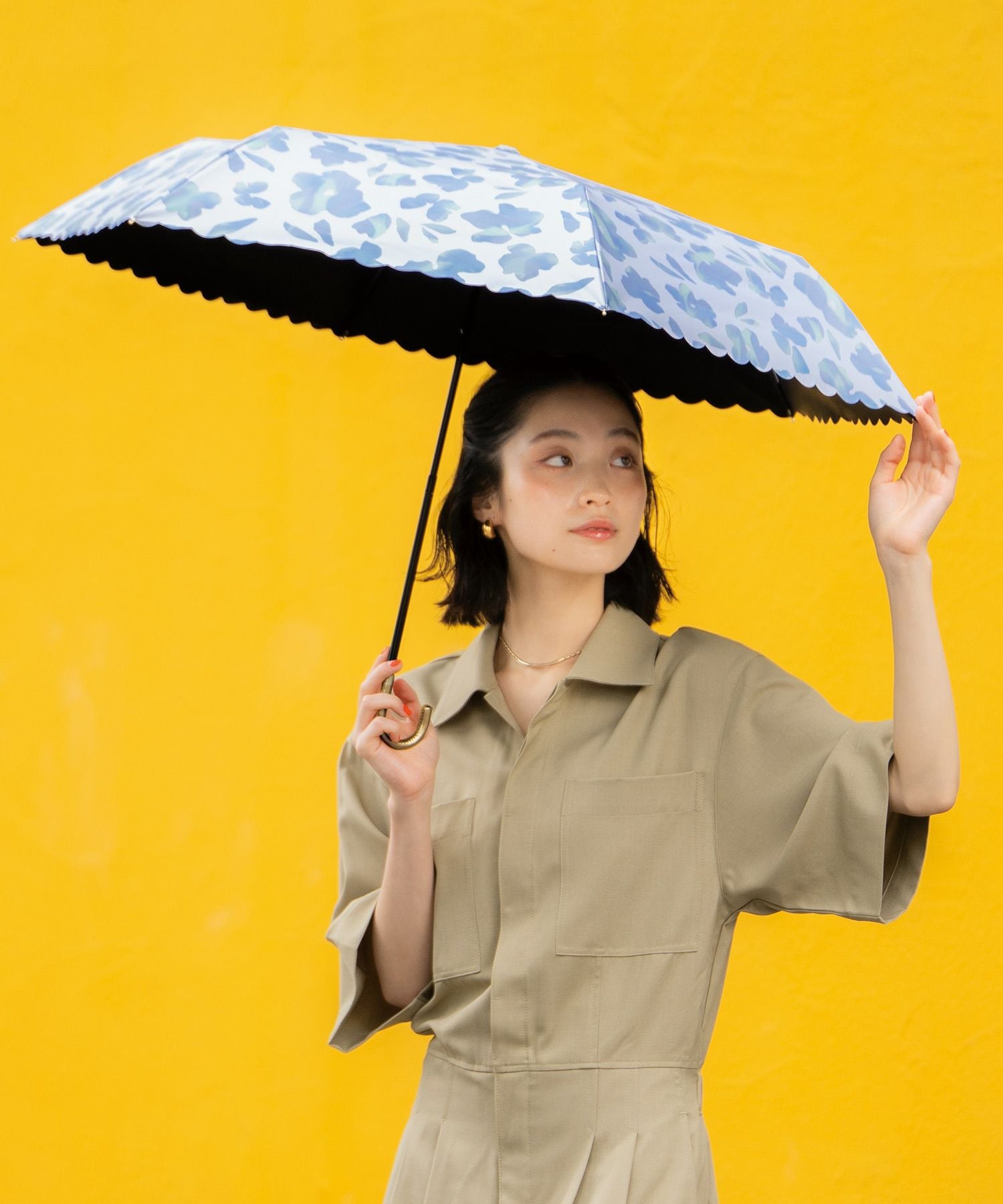 遮光ニュアンスフラワー ミニ 日傘 折りたたみ 晴雨兼用 ギフト対象