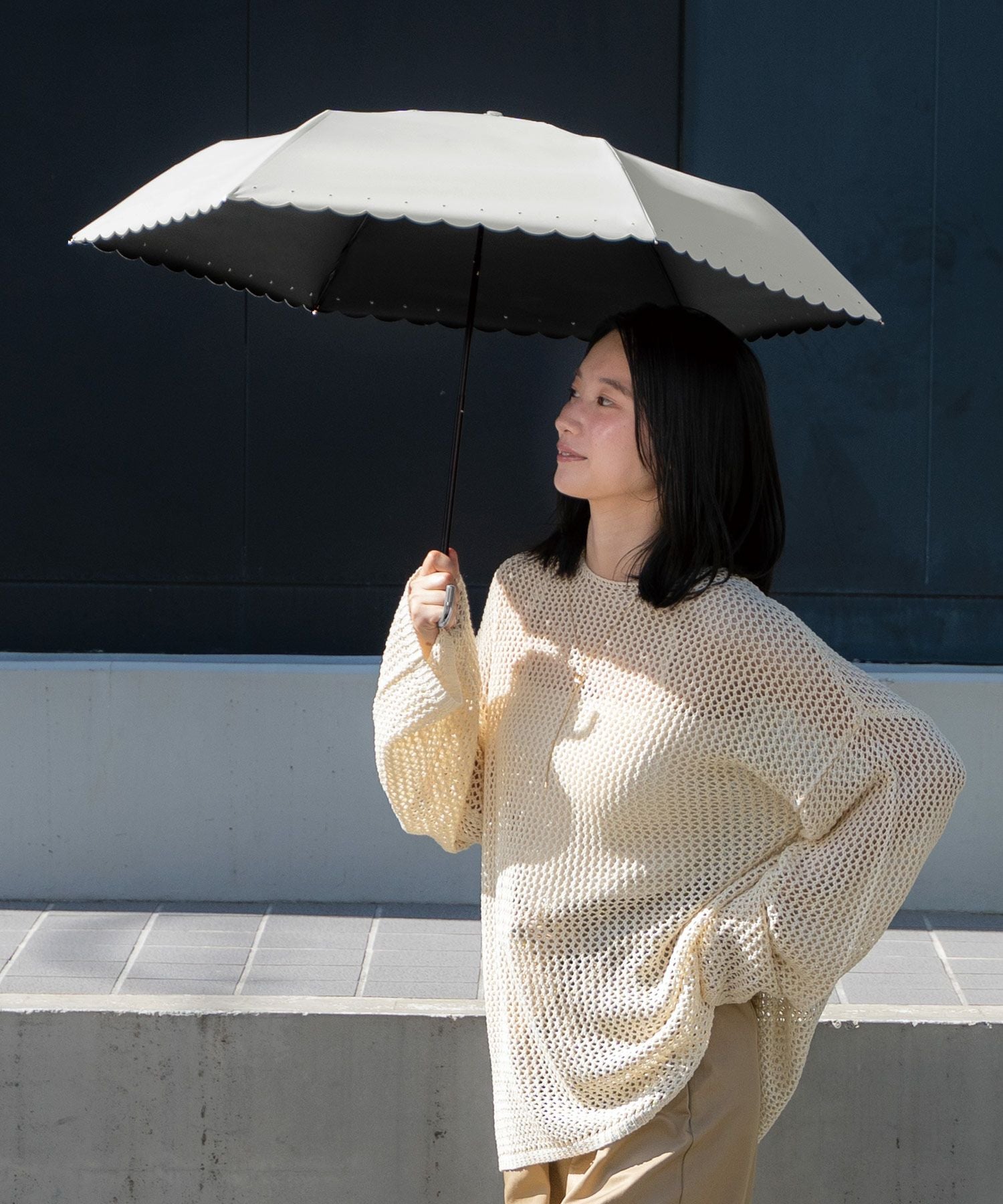 遮光シルバーリボンハート ミニ 日傘 折りたたみ 晴雨兼用 ギフト対象