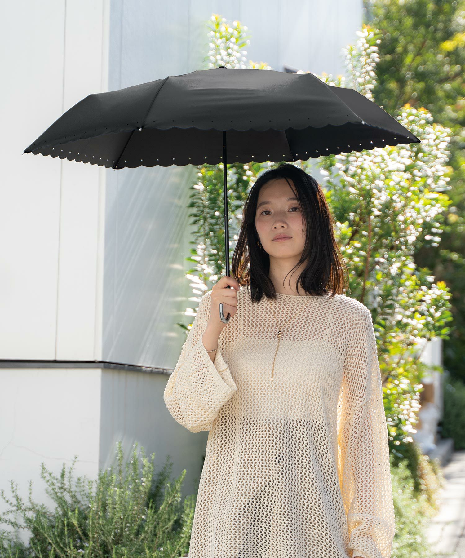 遮光シルバーリボンハート ミニ 日傘 折りたたみ 晴雨兼用 ギフト対象