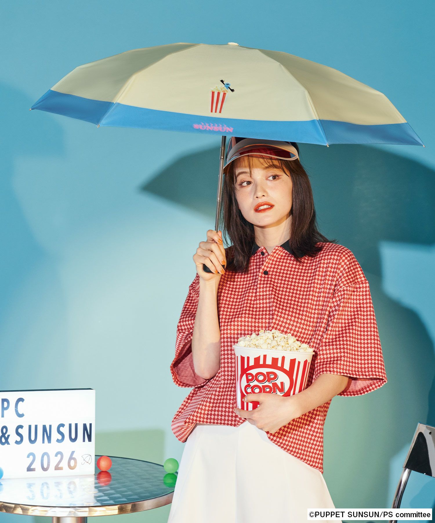 パペットスンスン × Wpc. 遮光フルーツ ミニ 日傘 折りたたみ 晴雨兼用