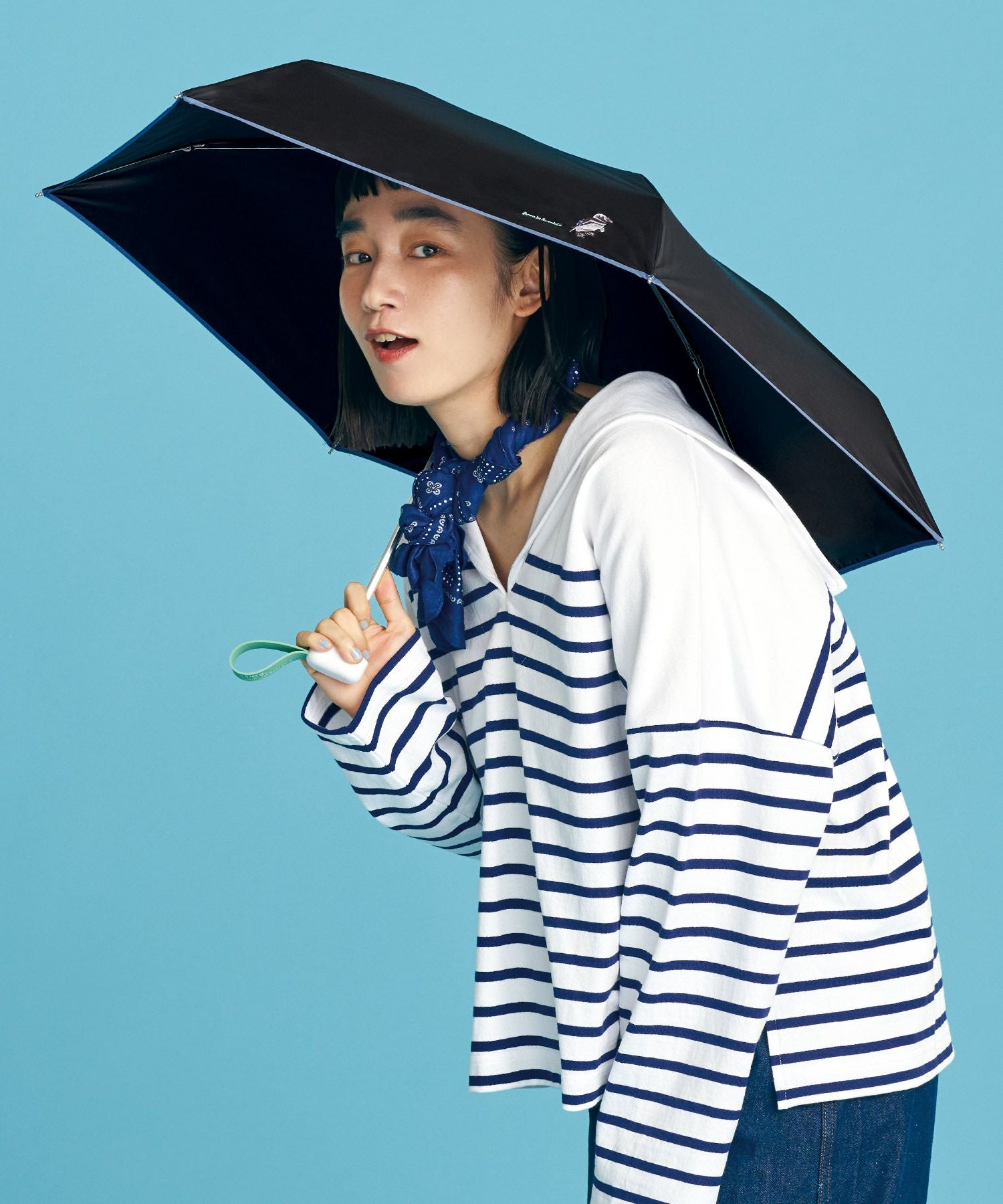 すみだ水族館×Wpc. 遮光おそろいパラソル ミニ 日傘 折りたたみ 晴雨