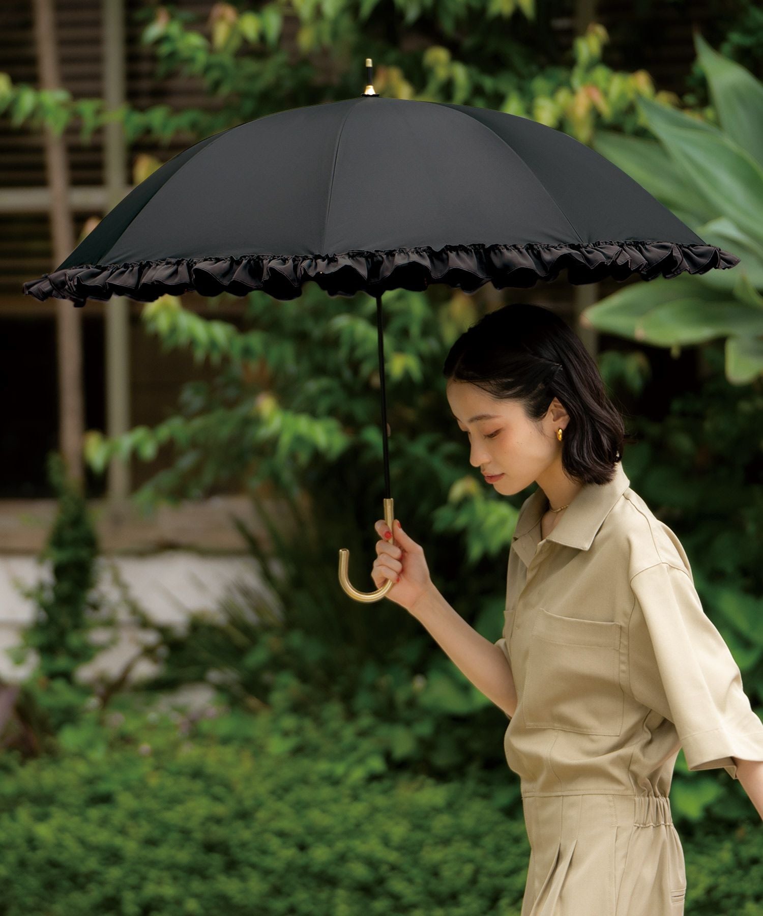 遮光オーガンジーフリル 日傘 長傘 晴雨兼用 Wpc. | 【公式】Wpc