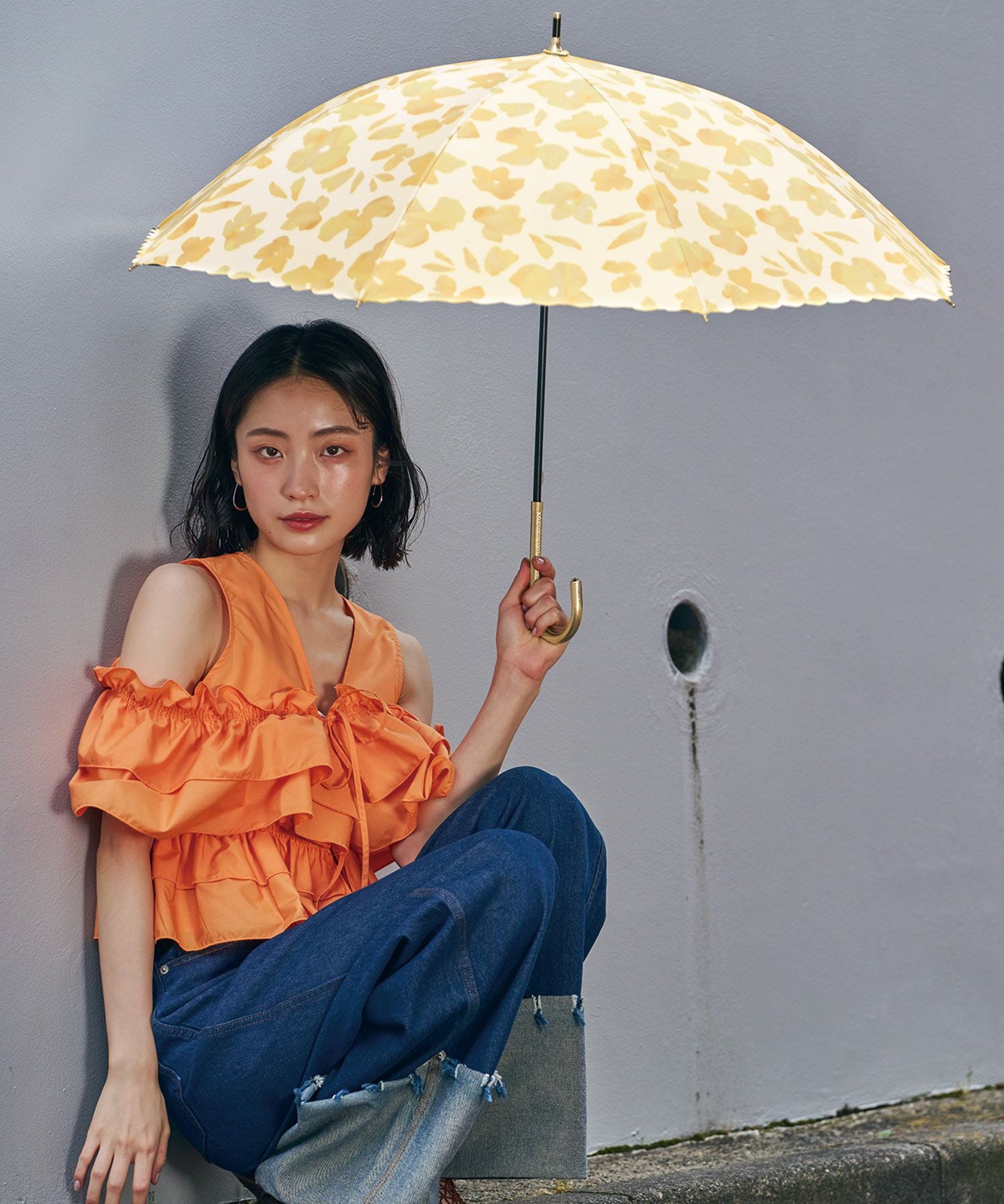 遮光ニュアンスフラワー 日傘 長傘 晴雨兼用 Wpc. | 【公式】Wpc