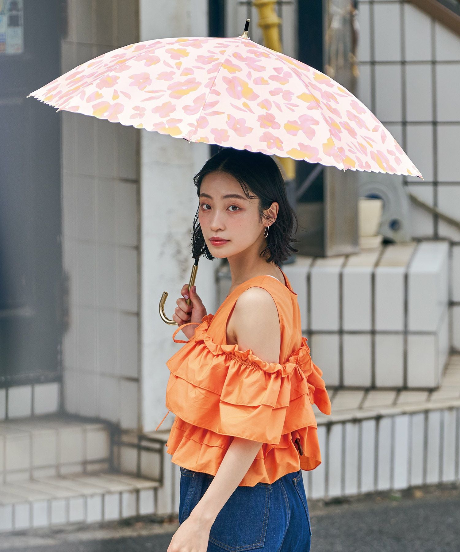 遮光ニュアンスフラワー 日傘 長傘 晴雨兼用 Wpc. | 【公式】Wpc