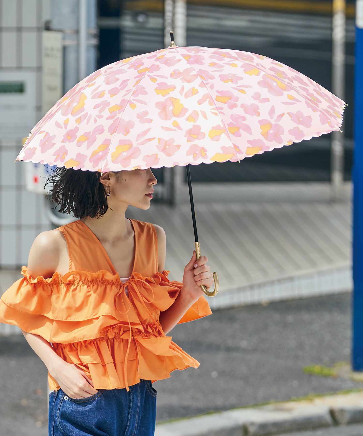 遮光ニュアンスフラワー 日傘 長傘 晴雨兼用 Wpc. | 【公式】Wpc